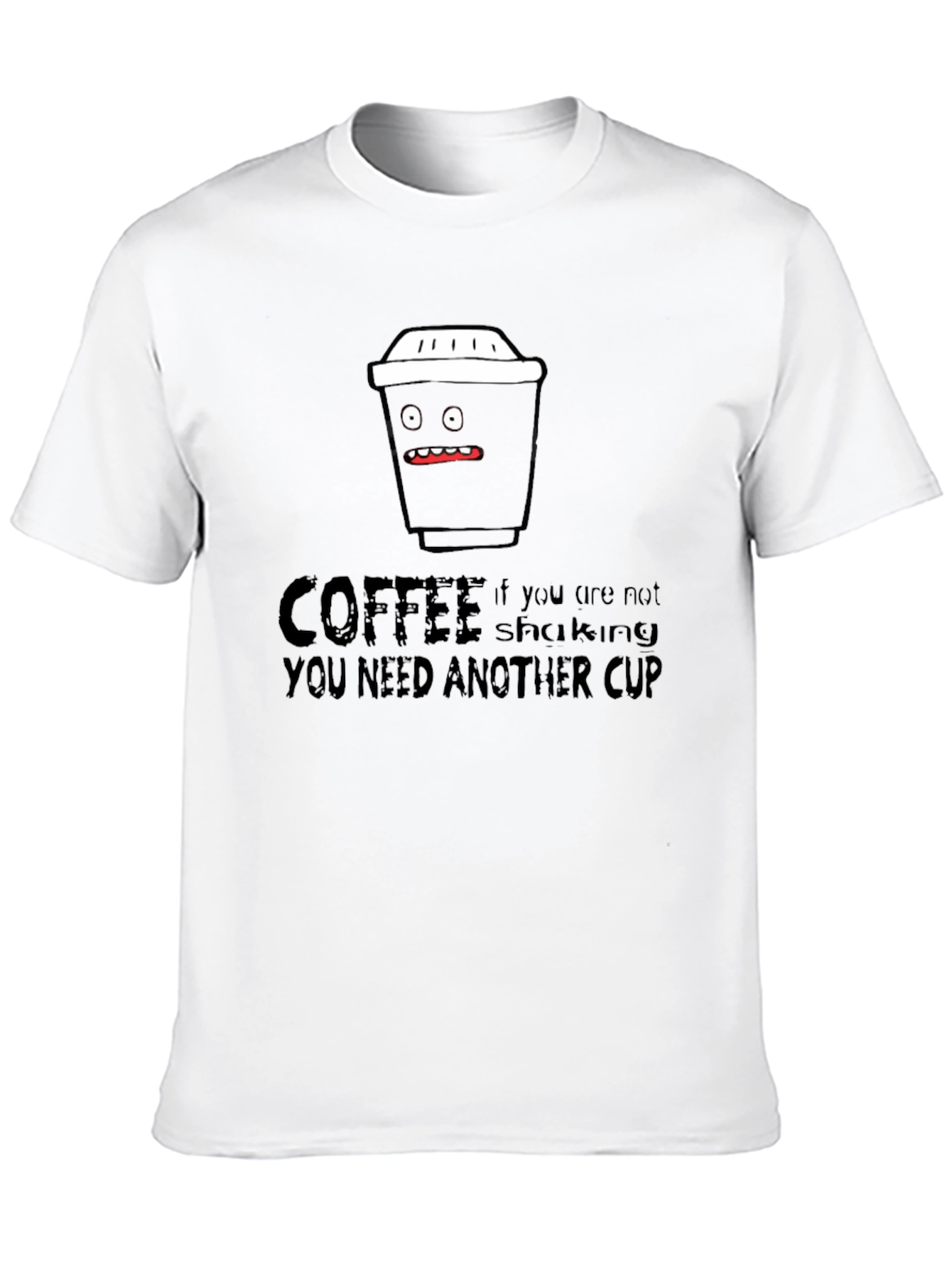 Coffee Shaking Funny Black Graphic Tee