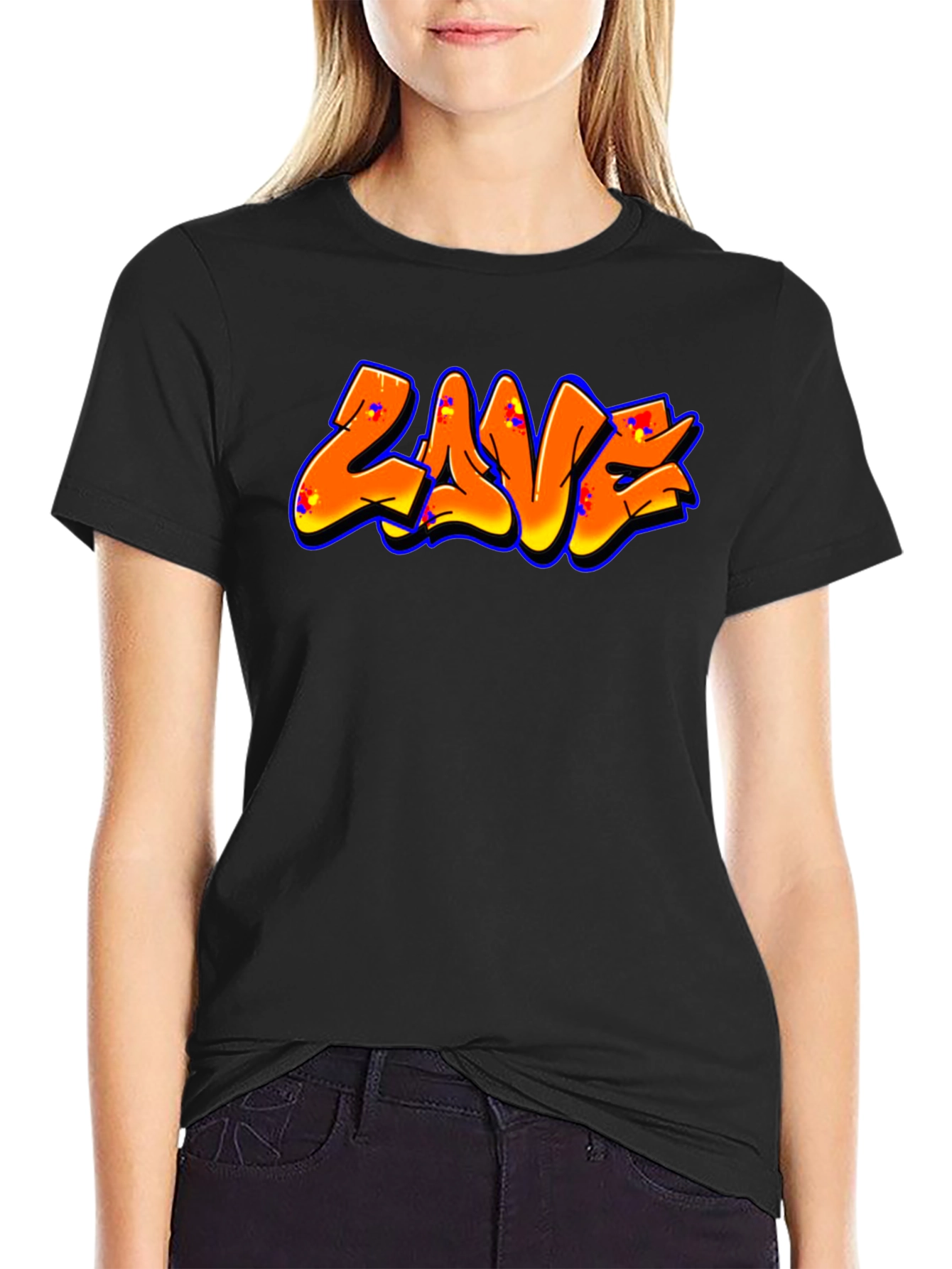 Graffiti Style Tee - Orange ZAVE Design
