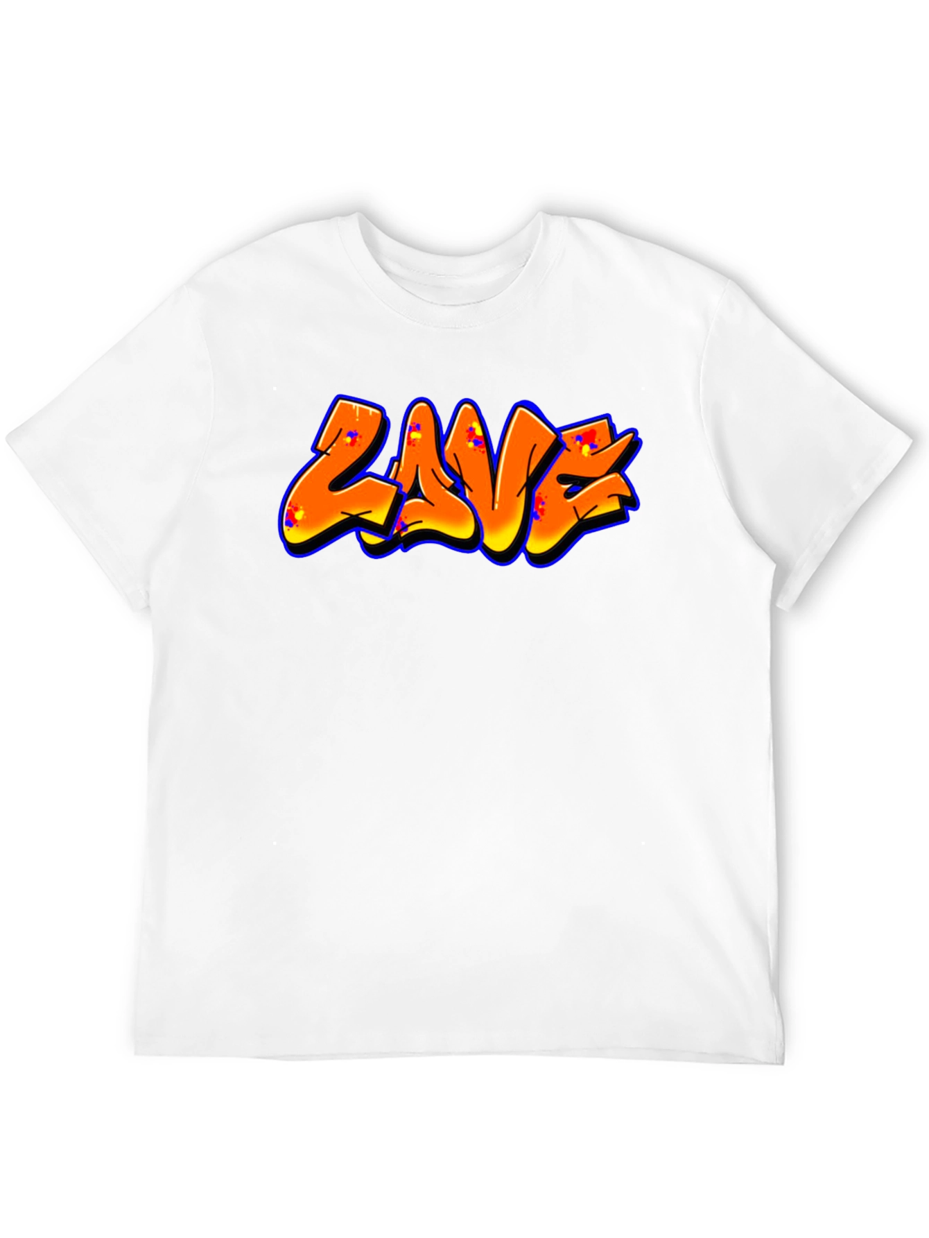 Graffiti Style Tee - Orange ZAVE Design