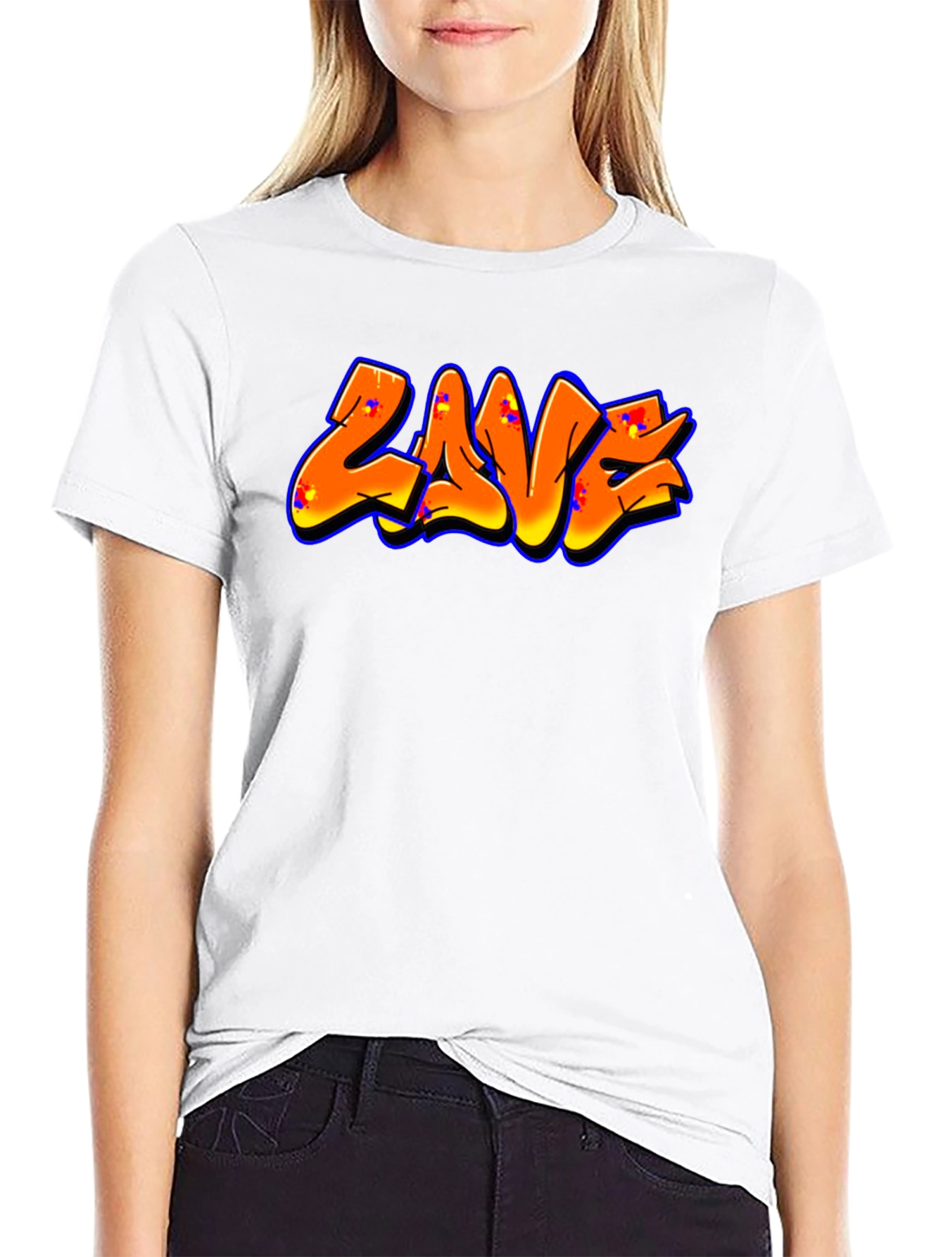 Graffiti Style Tee - Orange ZAVE Design