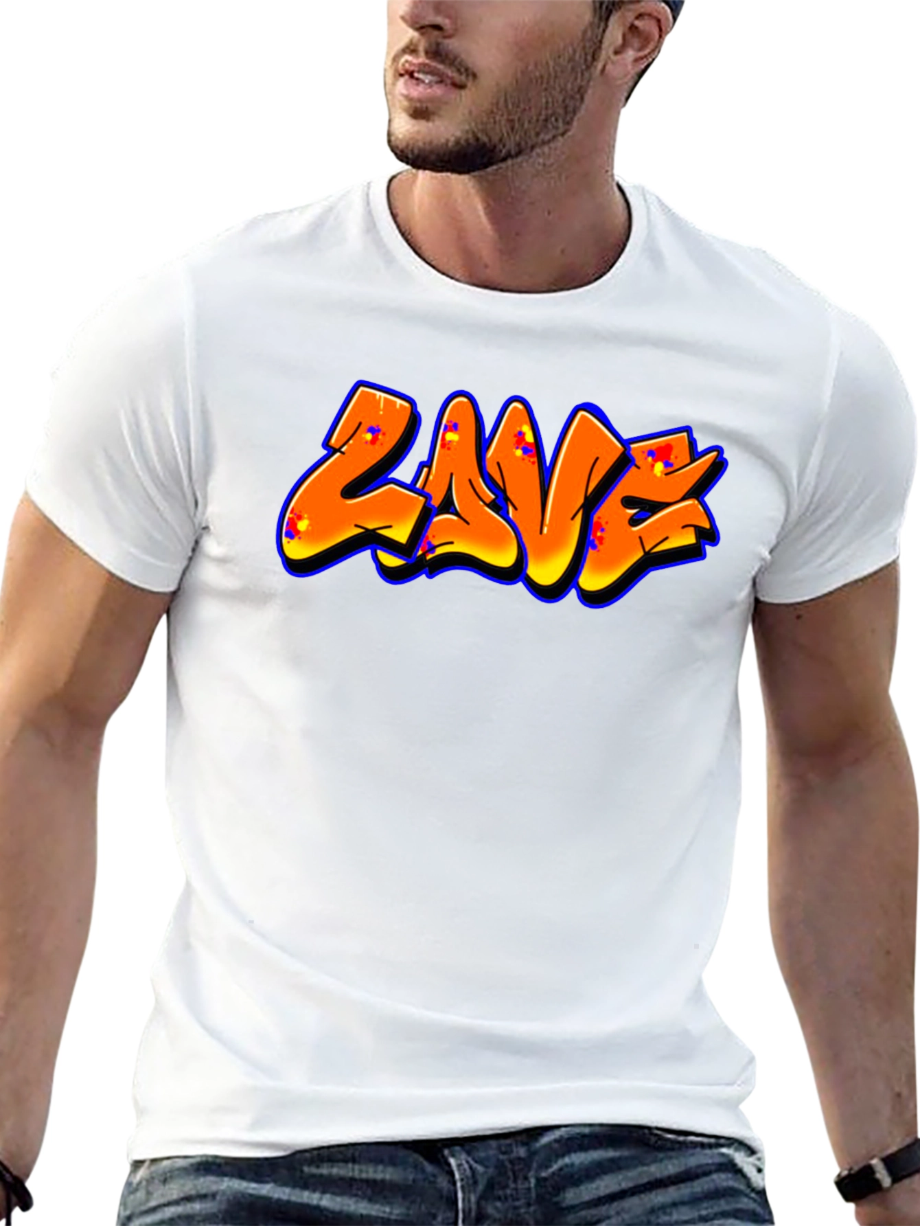 Graffiti Style Tee - Orange ZAVE Design