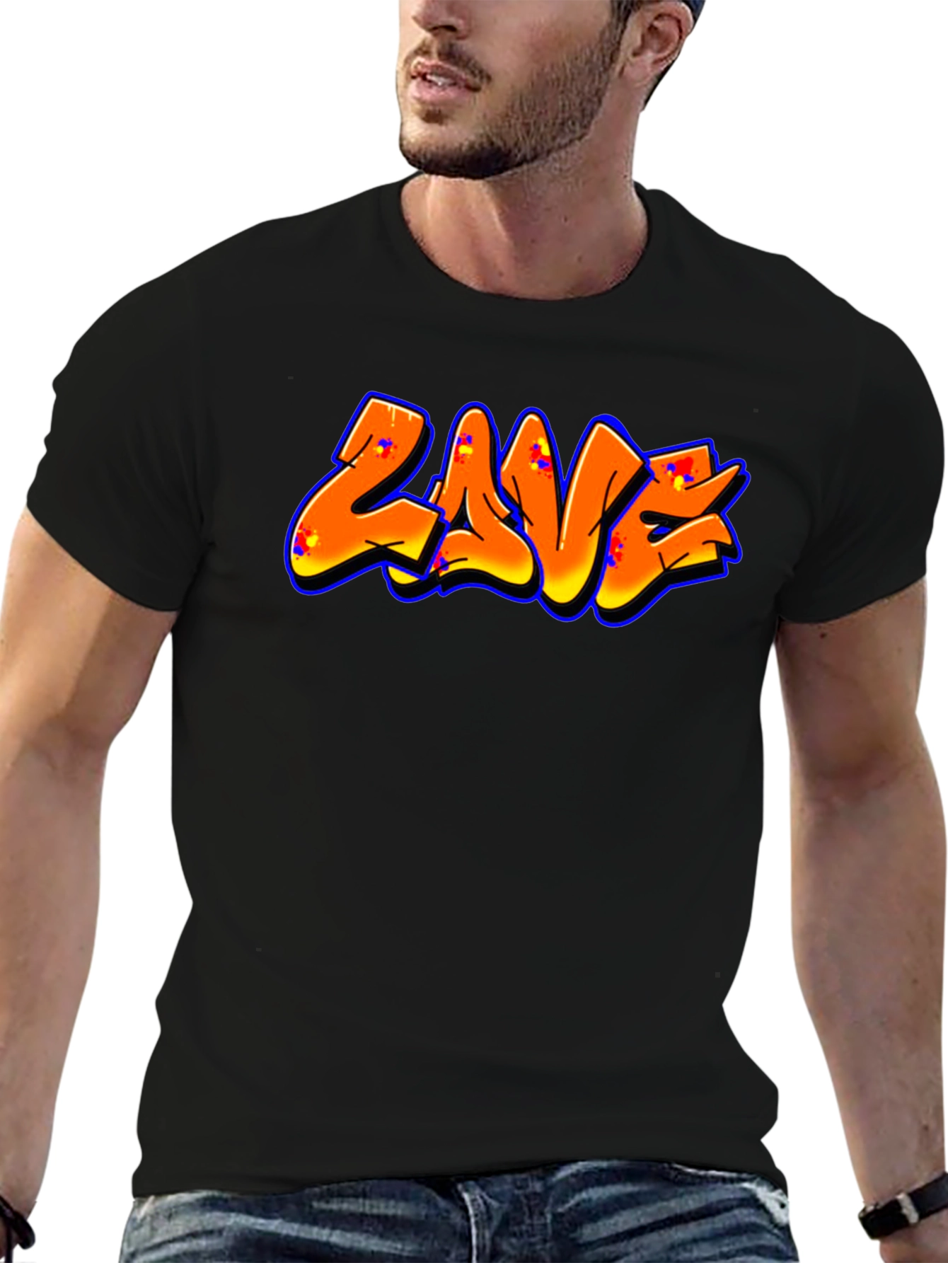Graffiti Style Tee - Orange ZAVE Design