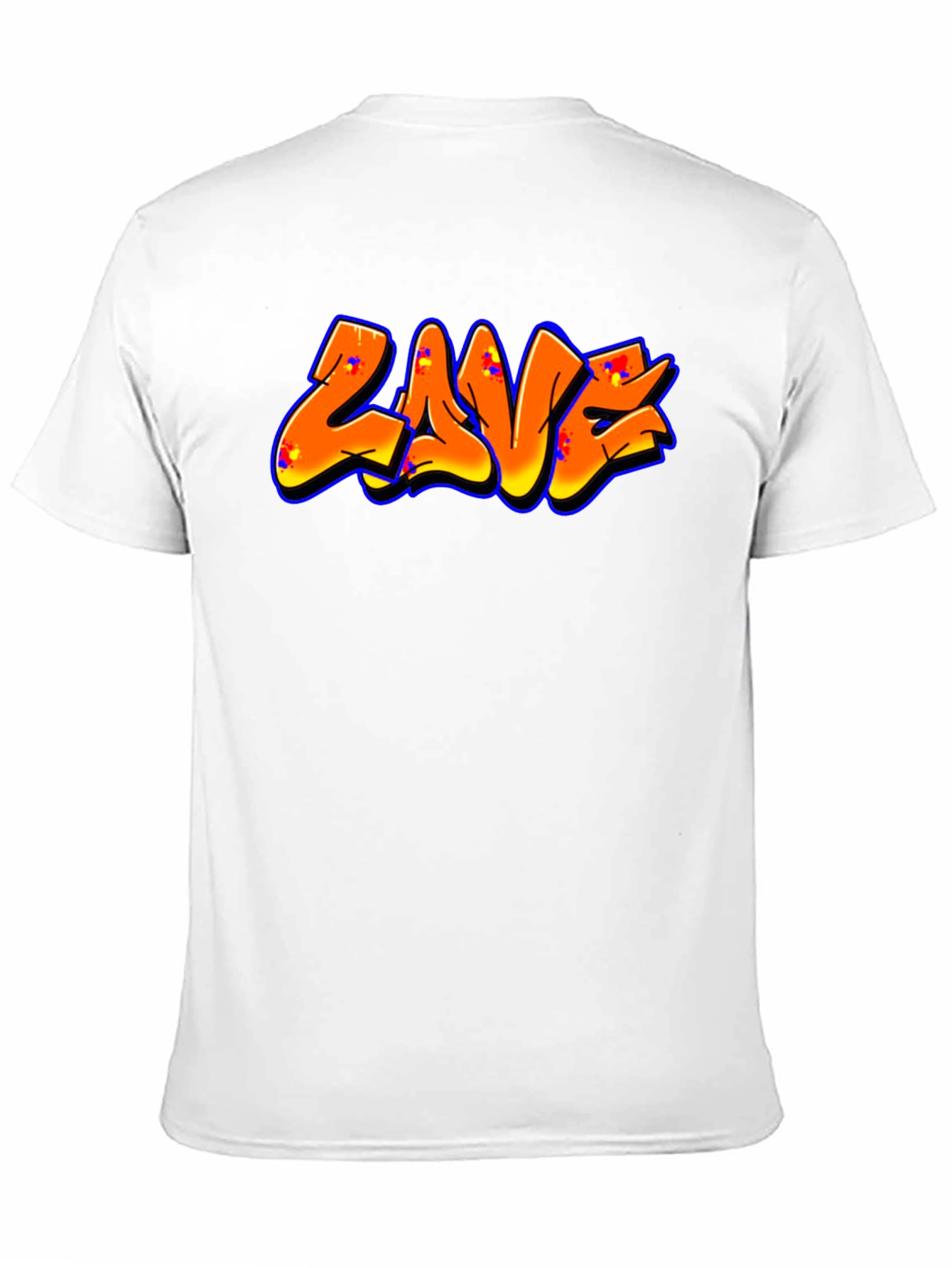 Graffiti Style Tee - Orange ZAVE Design