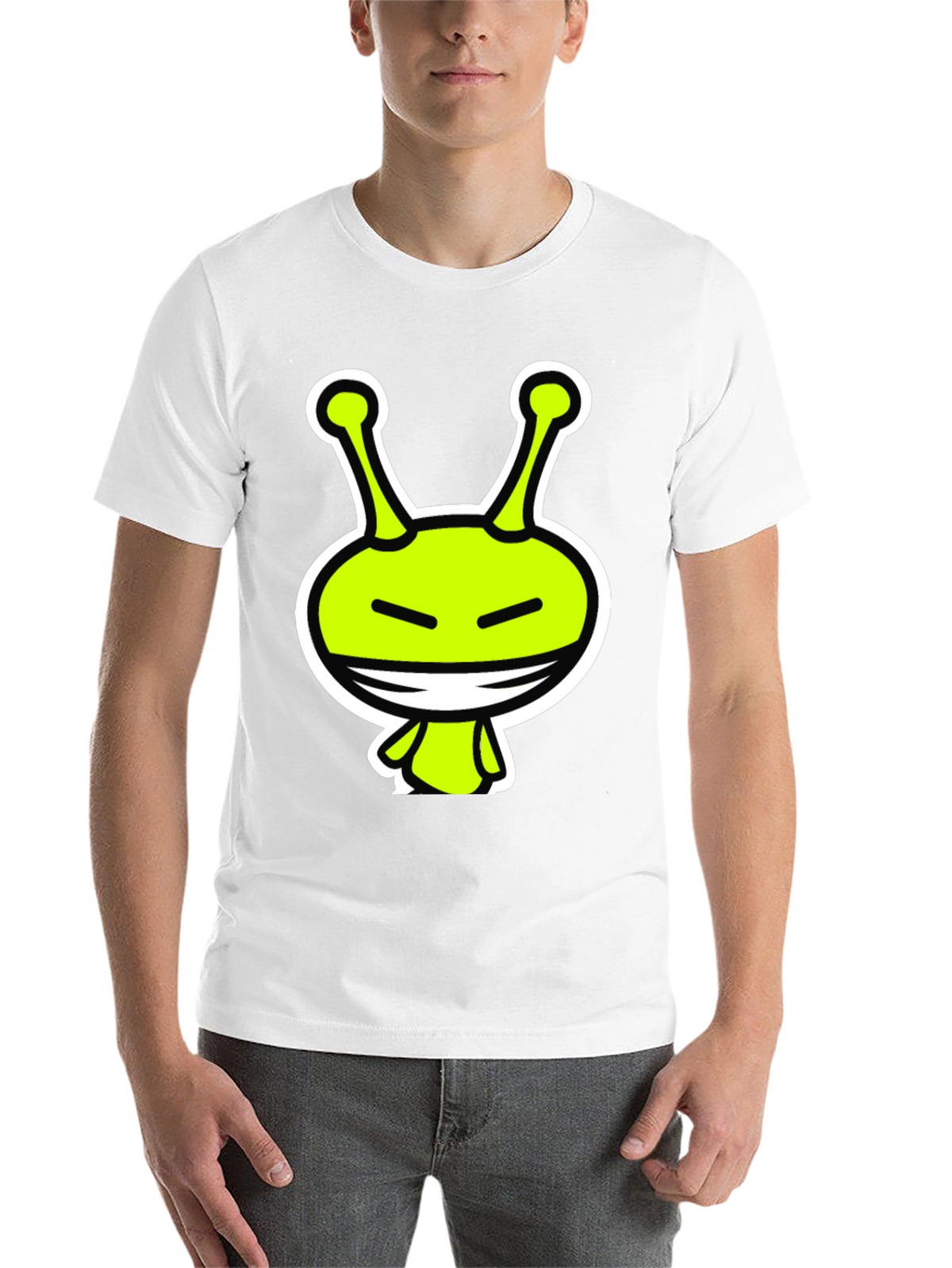 Alien Graphic Tee - Black Crewneck T-Shirt