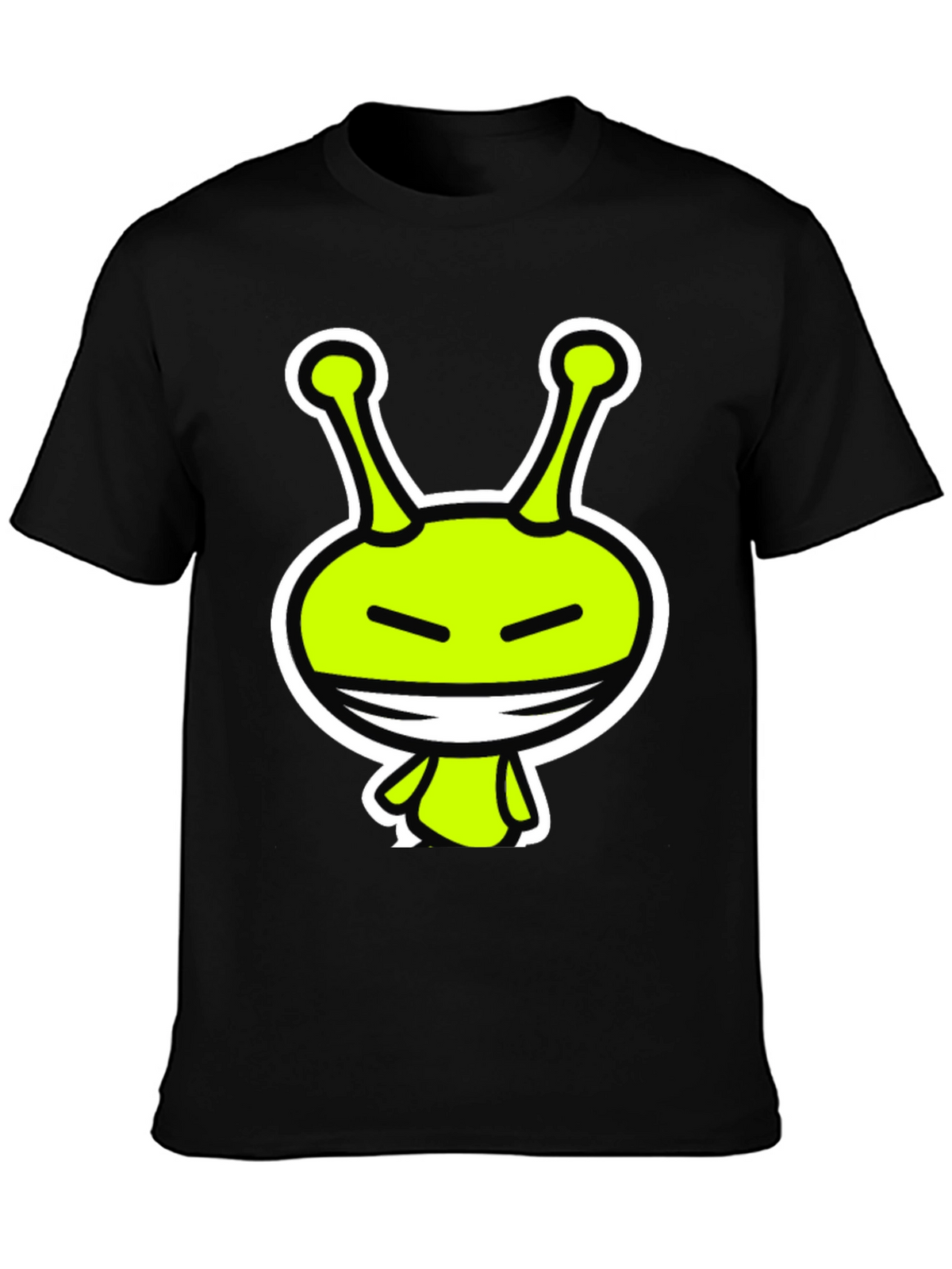 Alien Graphic Tee - Black Crewneck T-Shirt