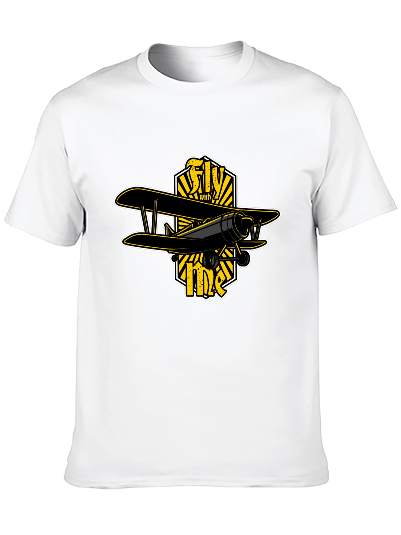 Fly With Me Biplane Graphic T-Shirt