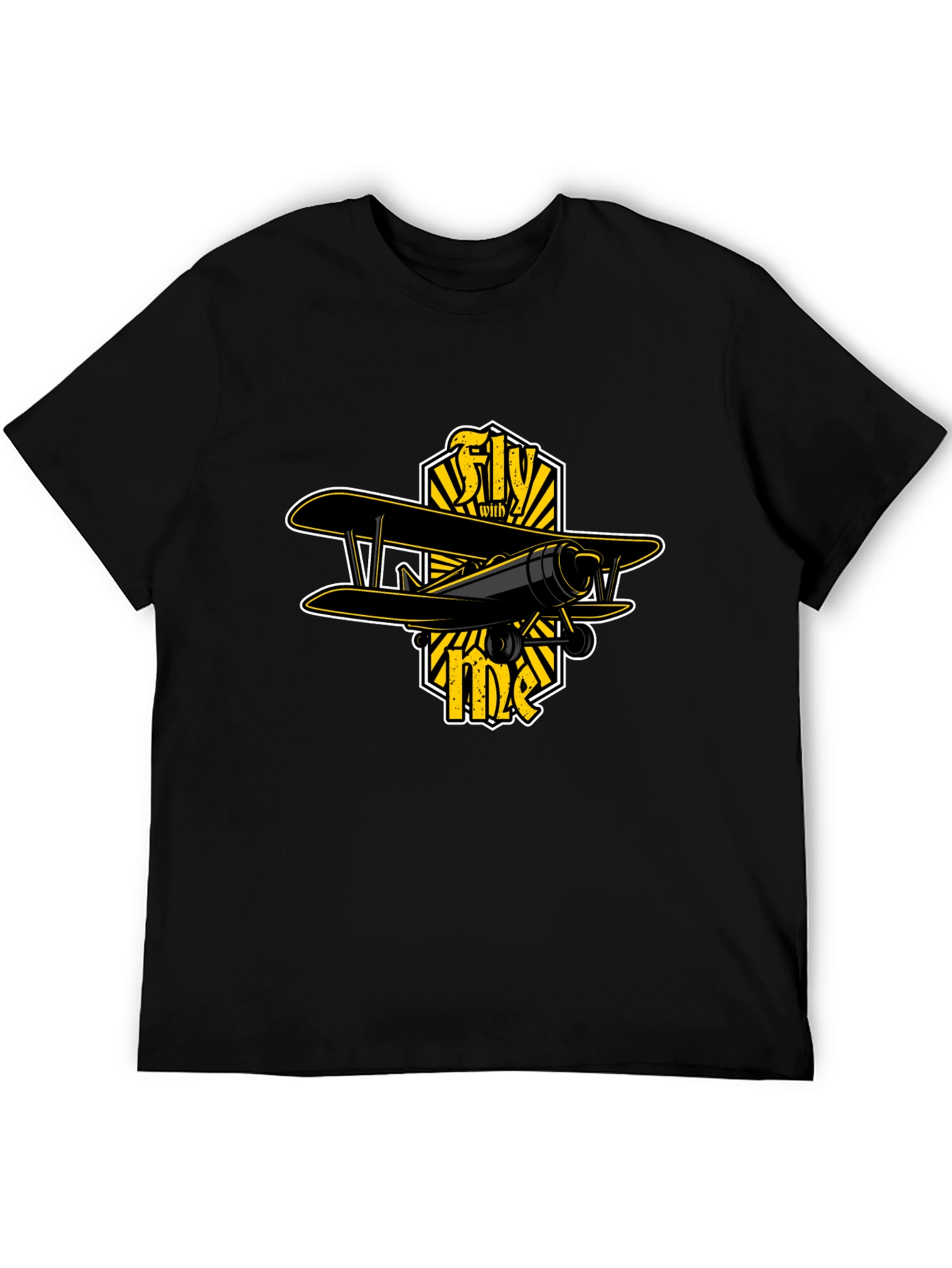 Fly With Me Biplane Graphic T-Shirt