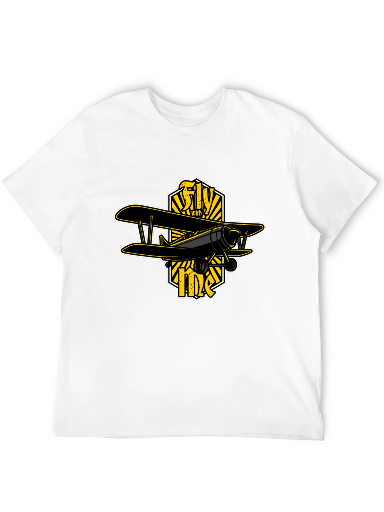 Fly With Me Biplane Graphic T-Shirt