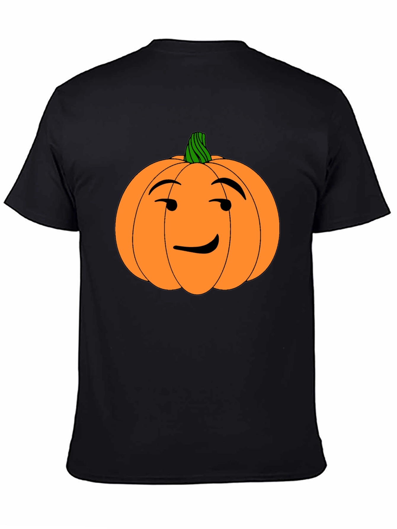 Funny Pumpkin Face Halloween Black T-Shirt