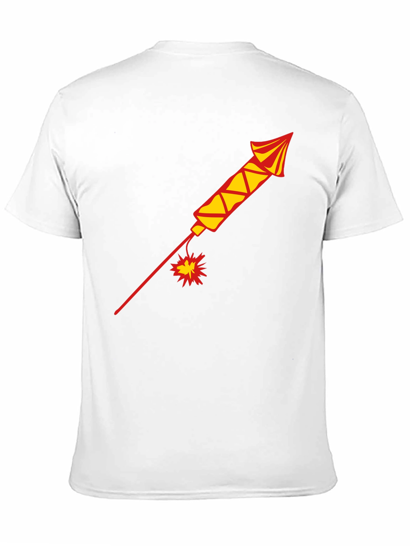 Black T-Shirt with Firework Design