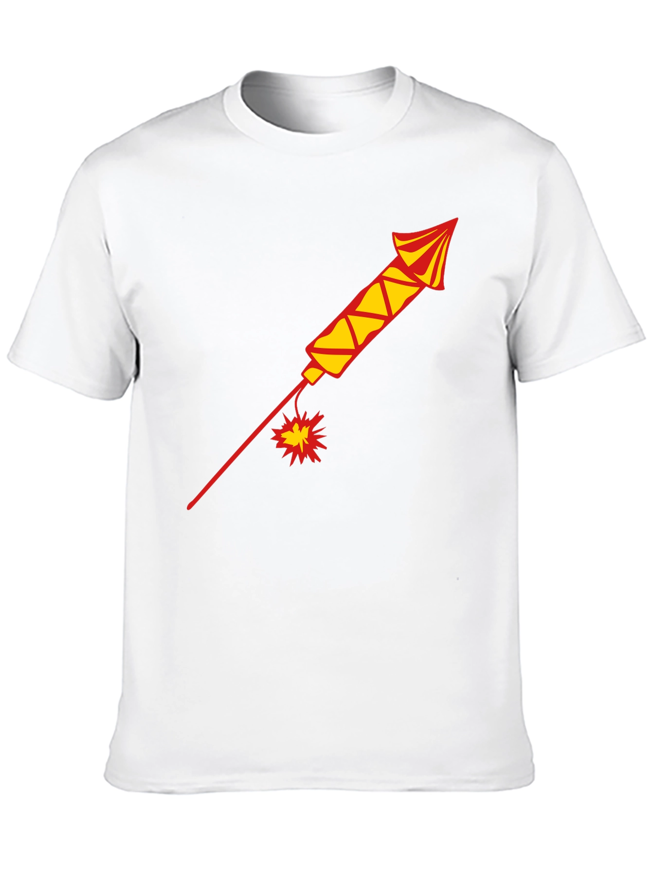 Black T-Shirt with Firework Design