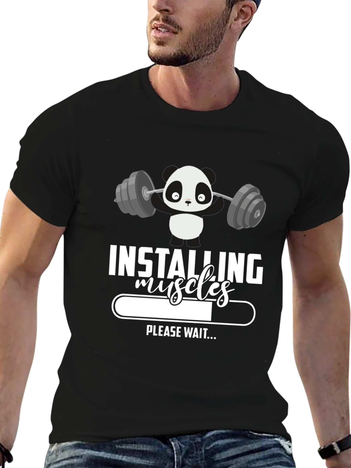 Installing Muscles Panda Graphic Tee