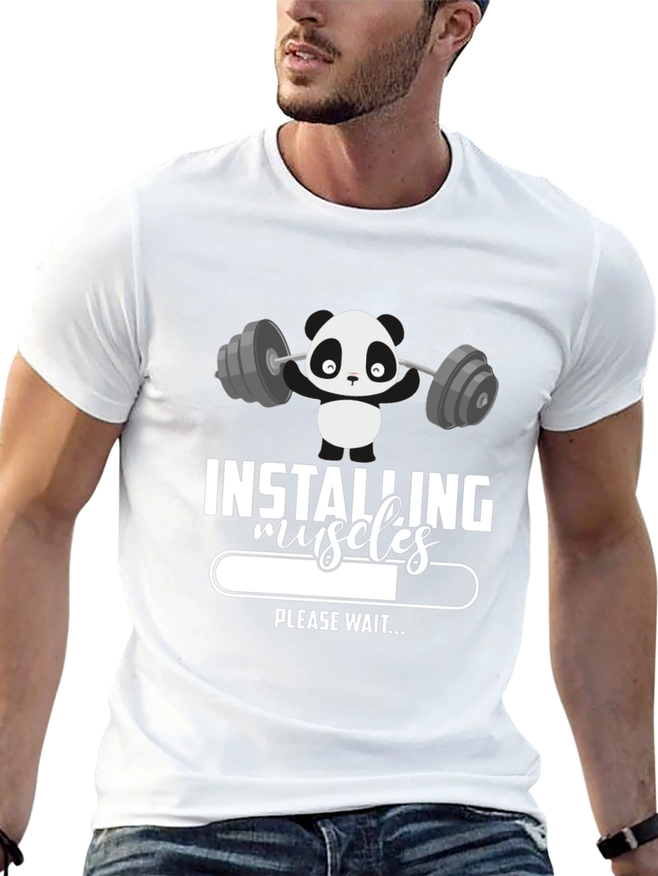 Installing Muscles Panda Graphic Tee