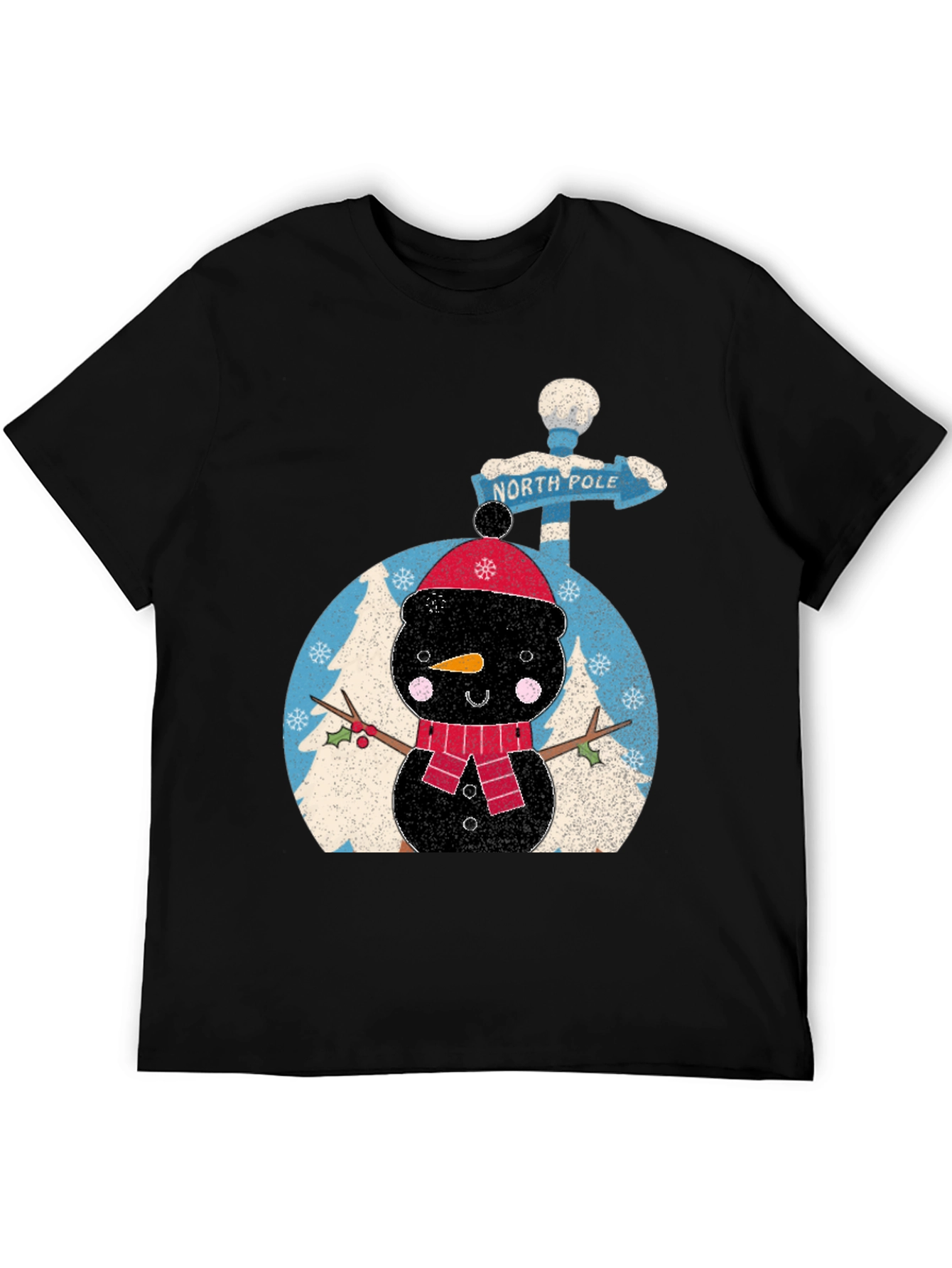Festive Snowman Graphic Tee - North Pole Adventure