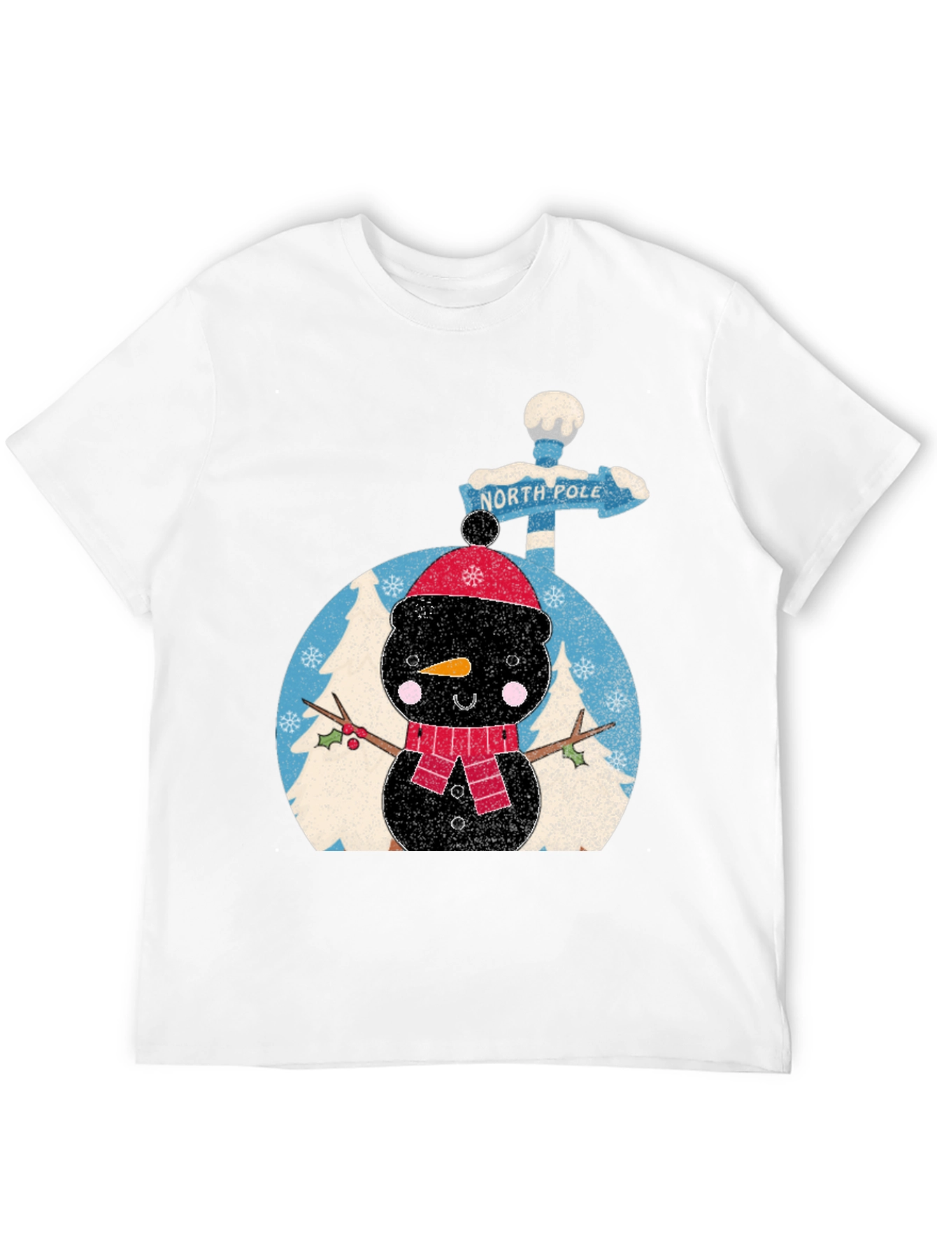 Festive Snowman Graphic Tee - North Pole Adventure