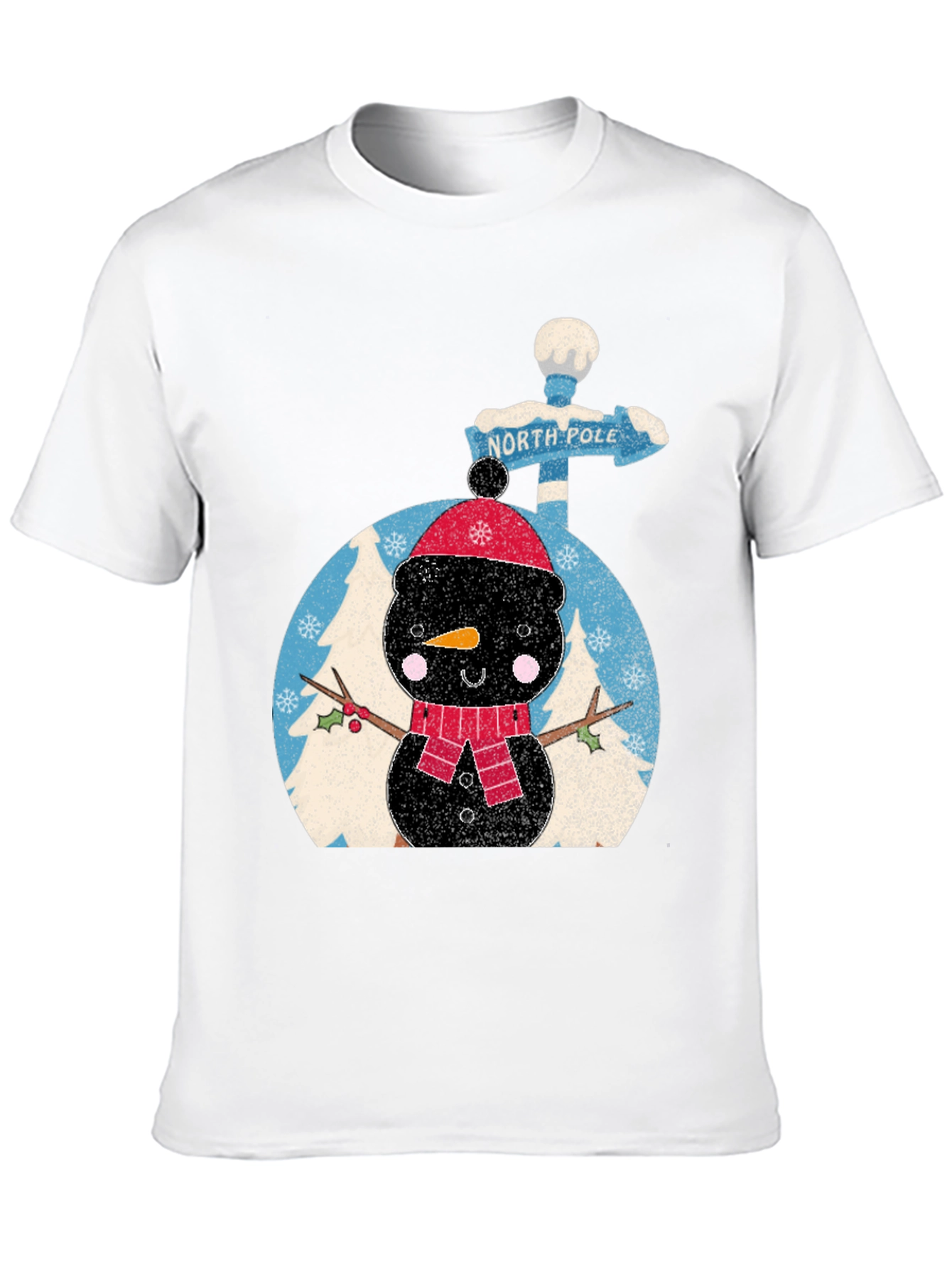 Festive Snowman Graphic Tee - North Pole Adventure