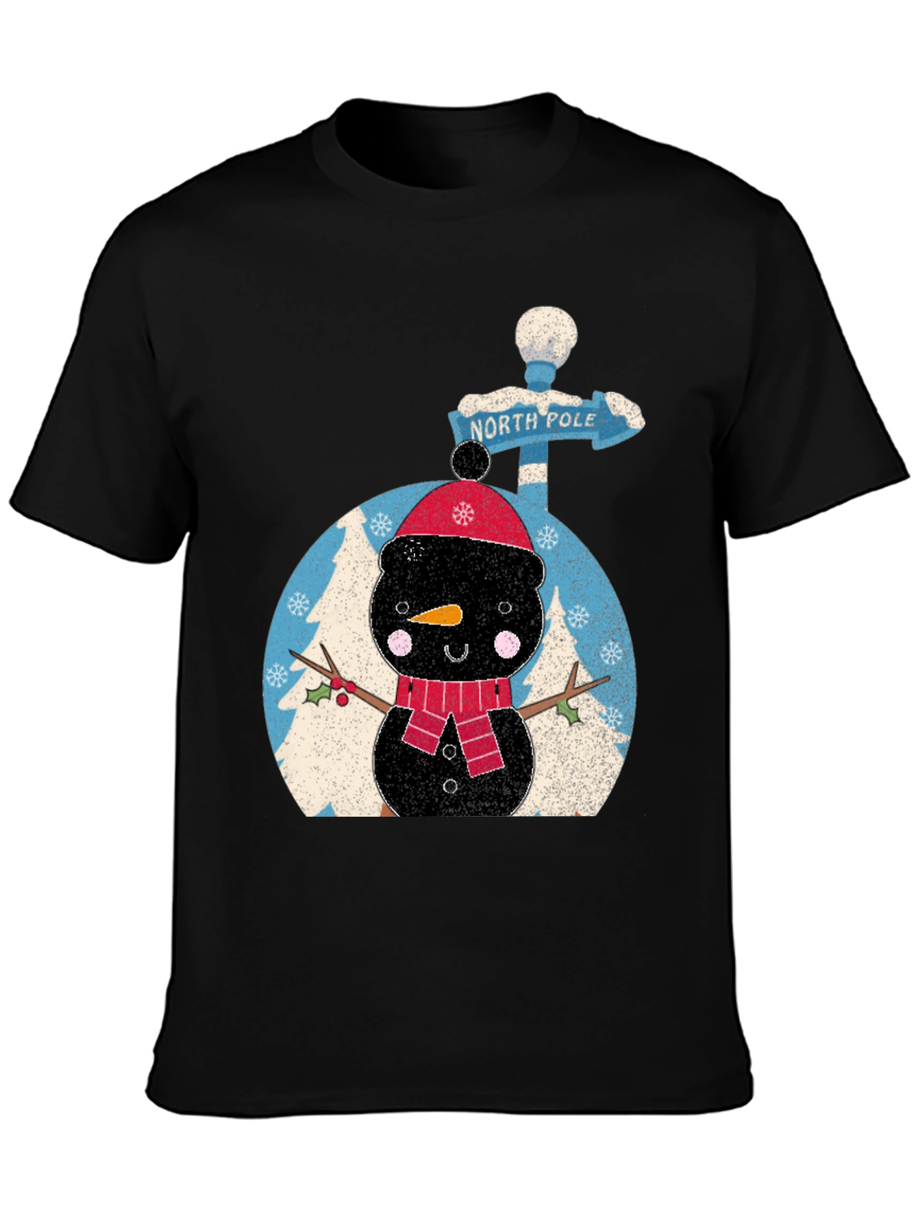 Festive Snowman Graphic Tee - North Pole Adventure