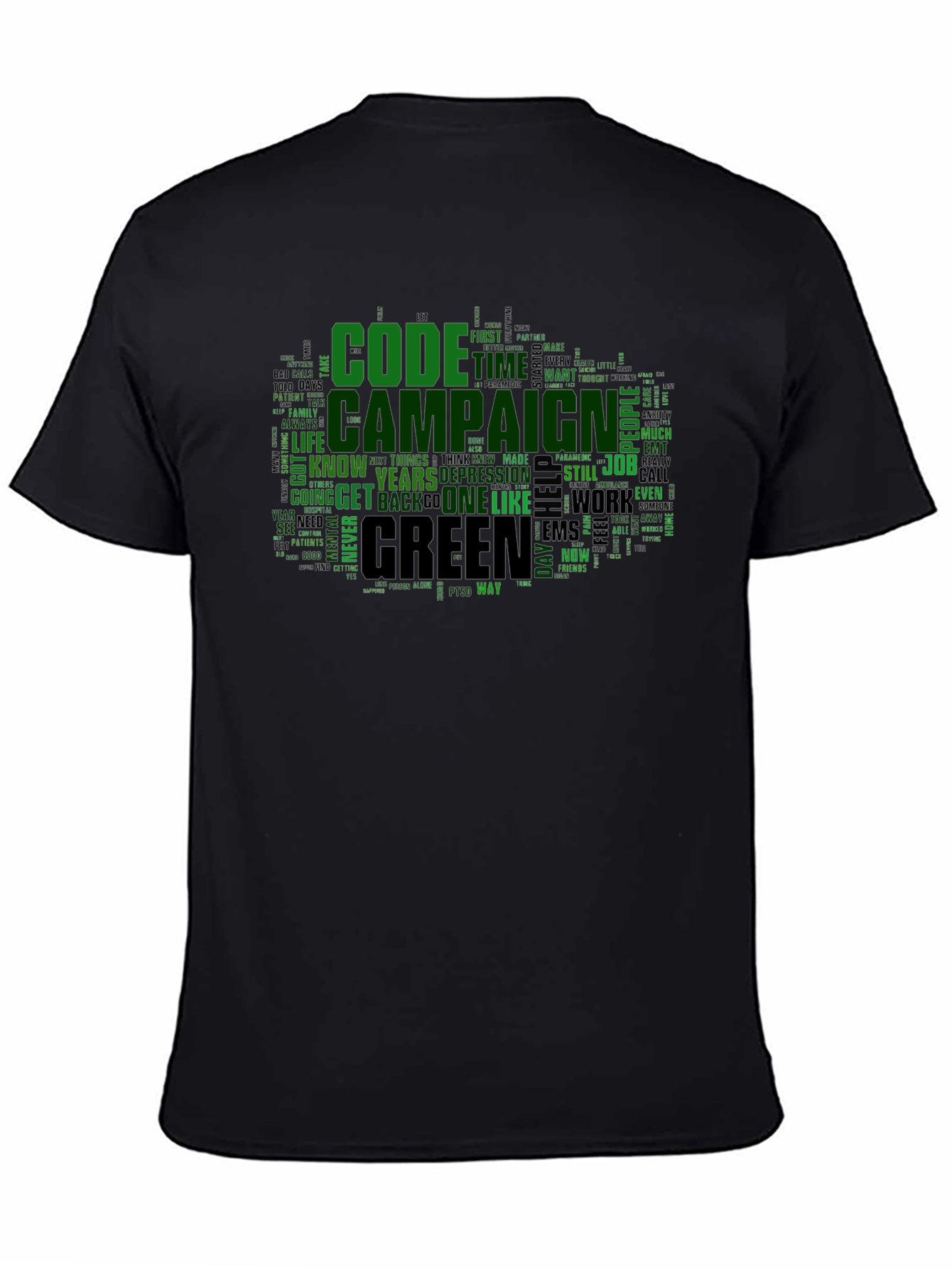 Code Campaign Green Word Art T-Shirt
