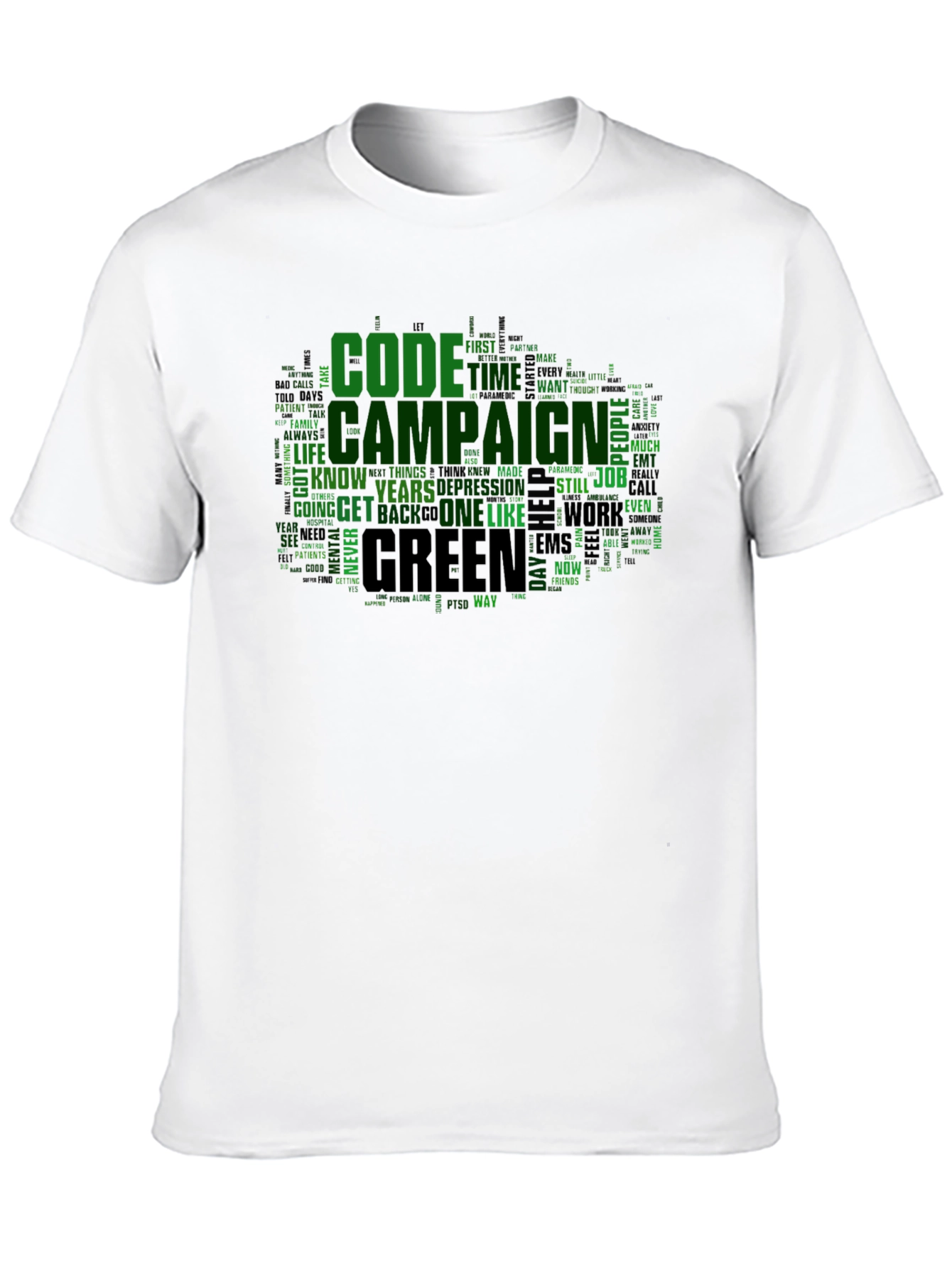 Code Campaign Green Word Art T-Shirt