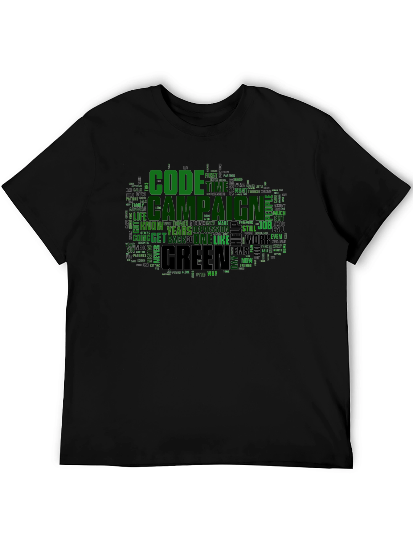 Code Campaign Green Word Art T-Shirt