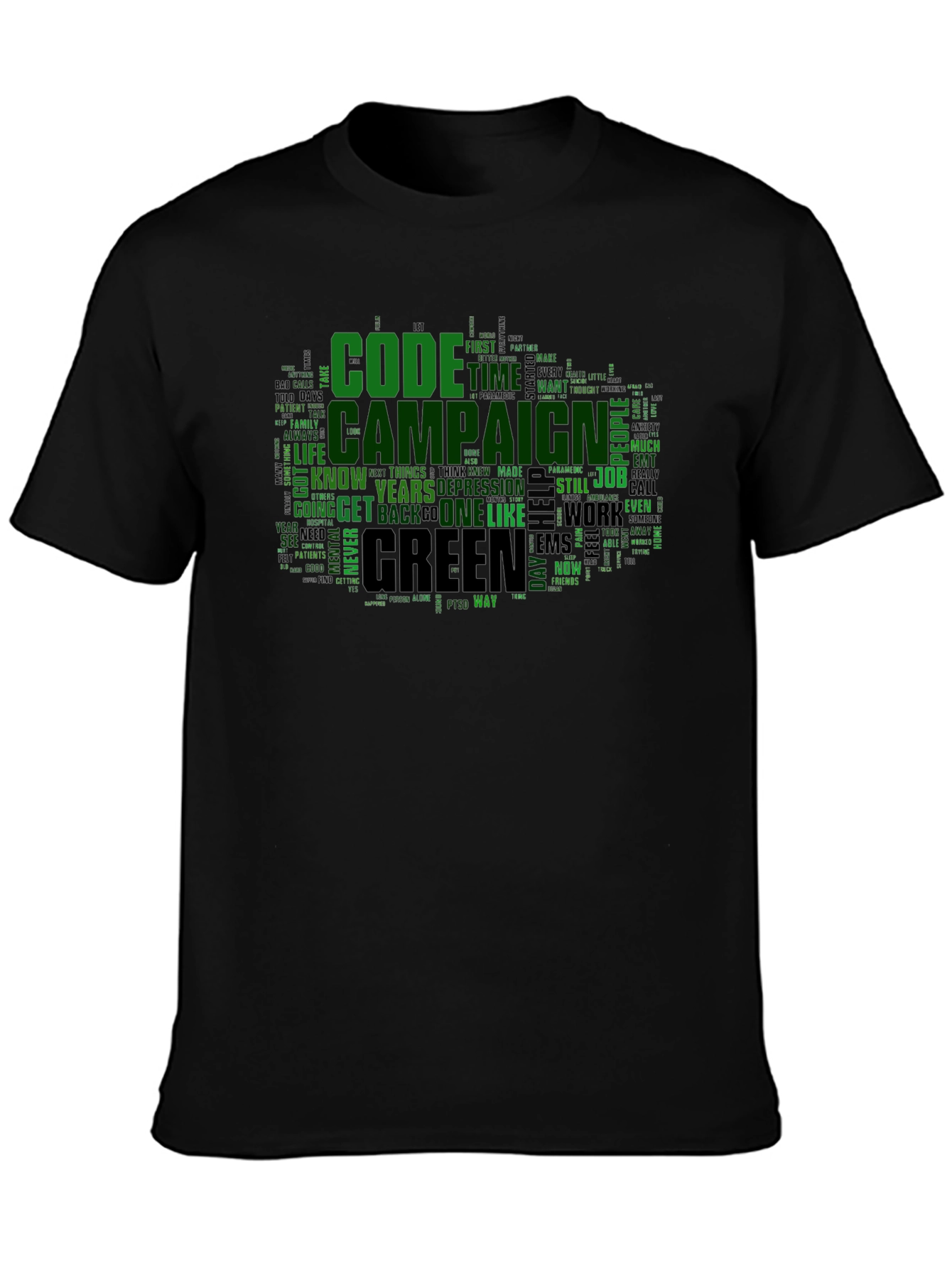 Code Campaign Green Word Art T-Shirt