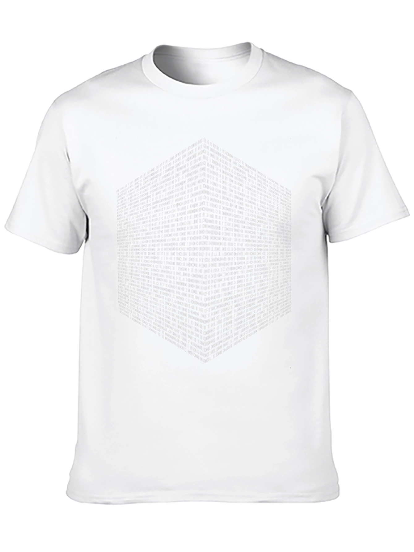 Abstract Cube Graphic Tee - Black Cotton Blend