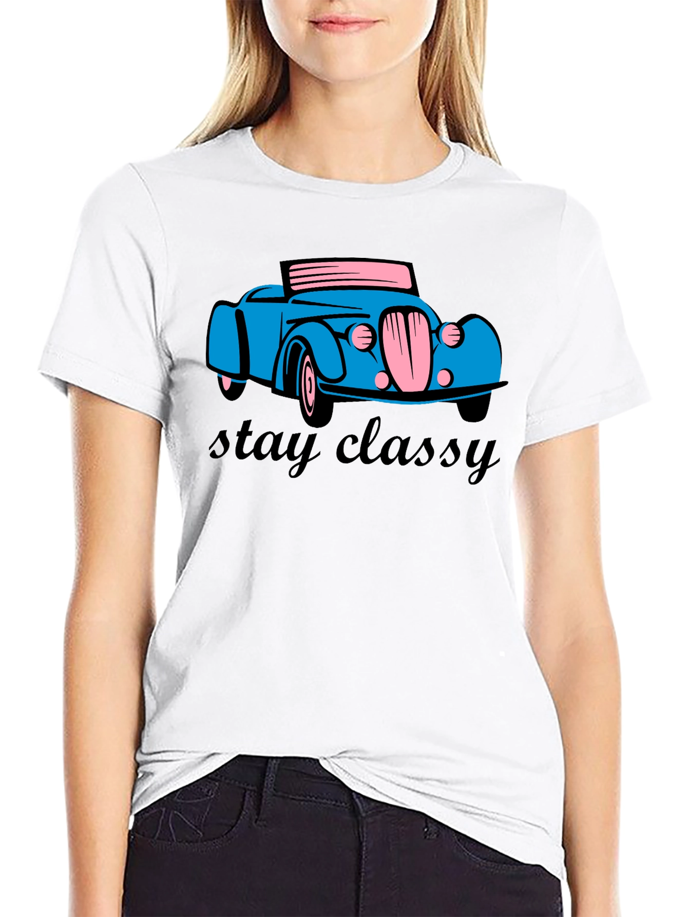 Stay Classy Car T-Shirt - Classic Retro Design