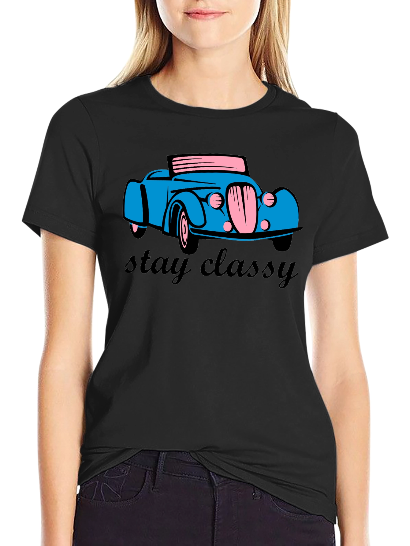 Stay Classy Car T-Shirt - Classic Retro Design