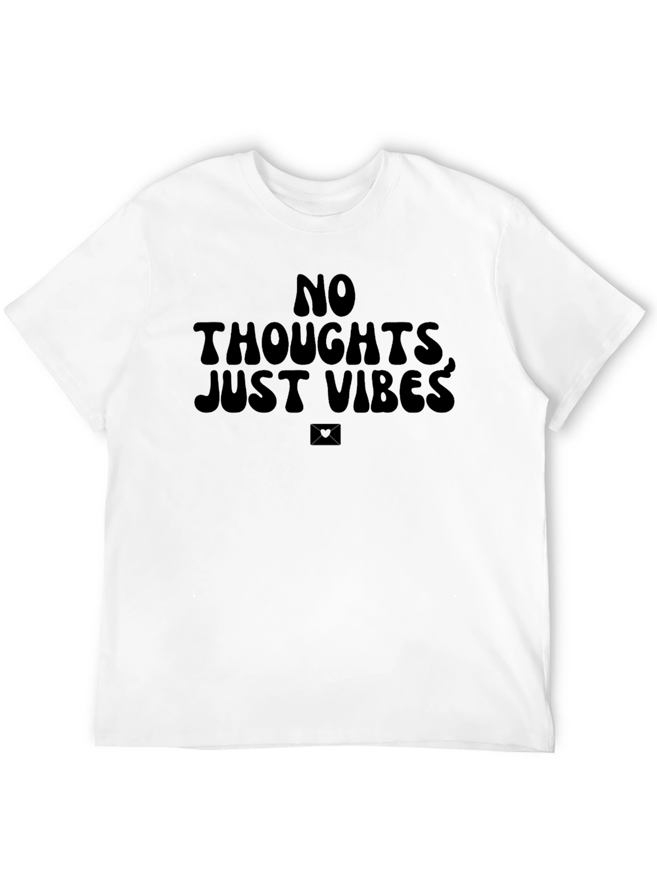 No Thoughts Just Vibes Graphic Tee - Black