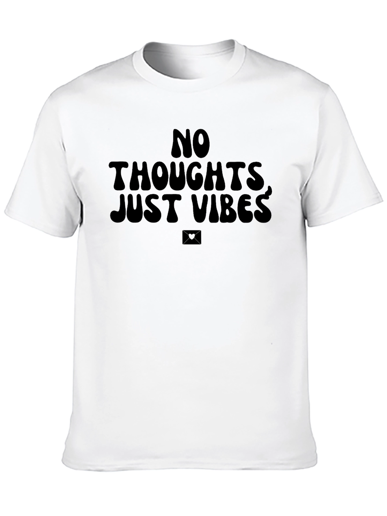 No Thoughts Just Vibes Graphic Tee - Black