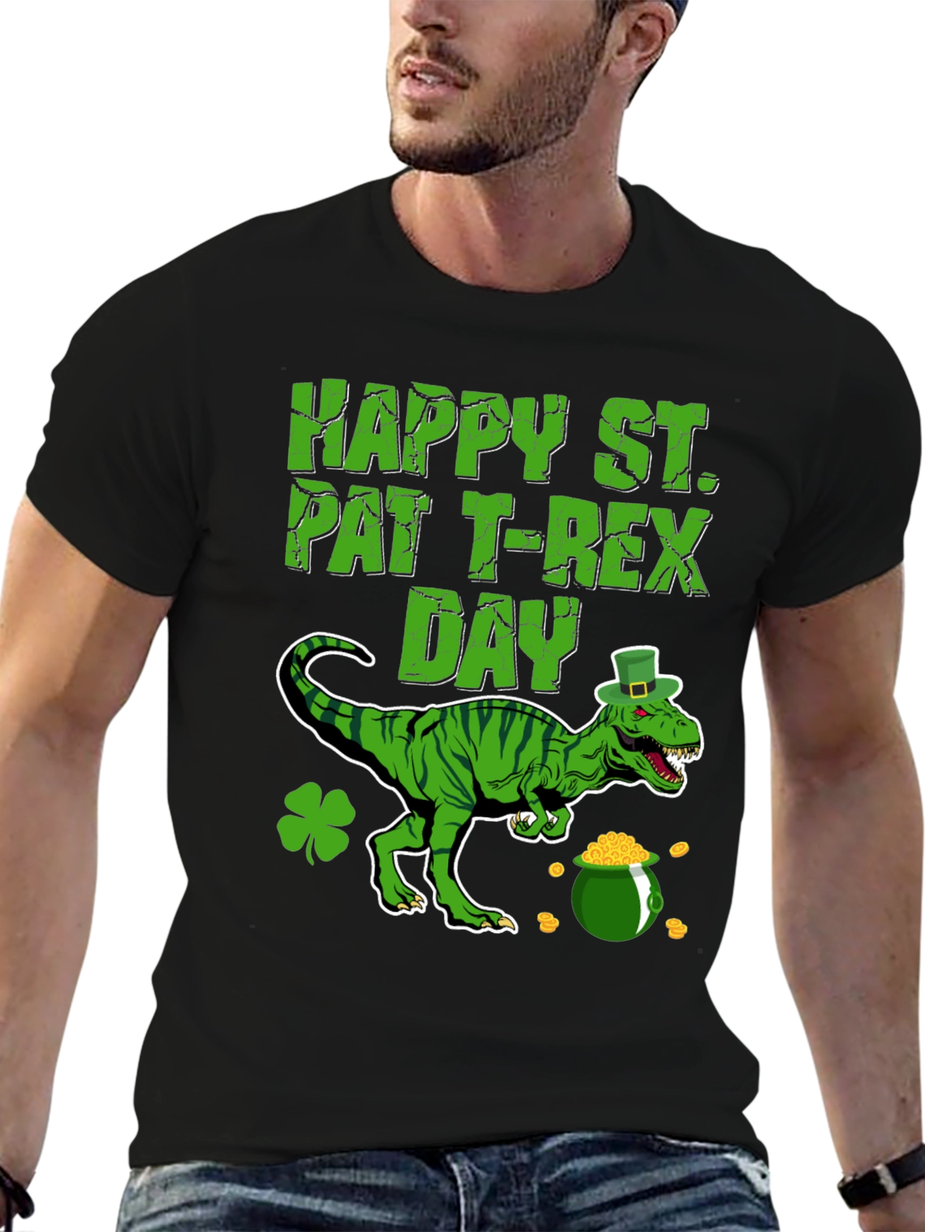 St. Patricks Day T-Rex Graphic Tee