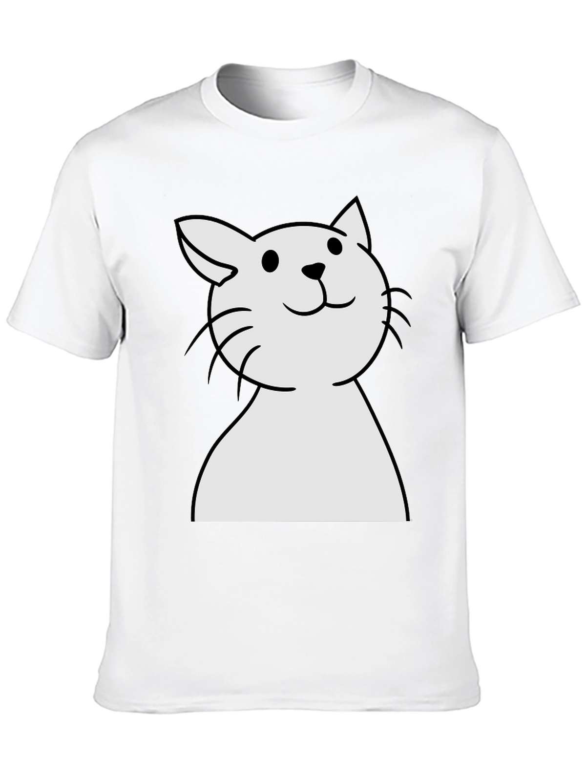 Cute Cat Graphic Black T-Shirt