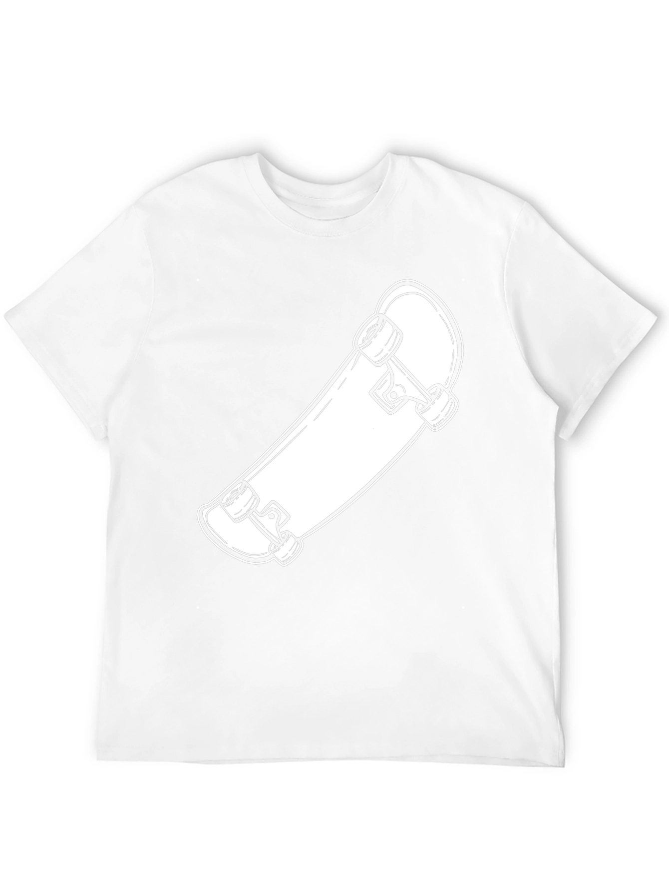 Skateboard Graphic Tee - Black Cotton Casual Wear