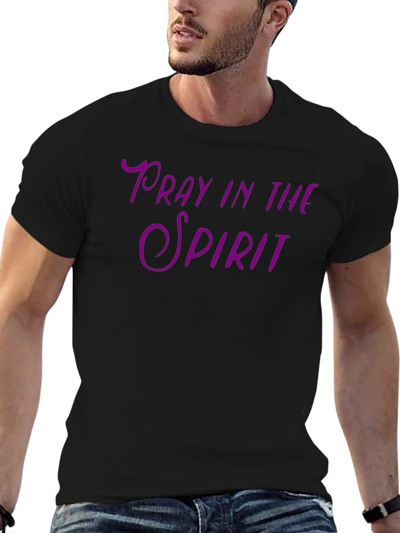 Pray in the Spirit Graphic T-Shirt - Black