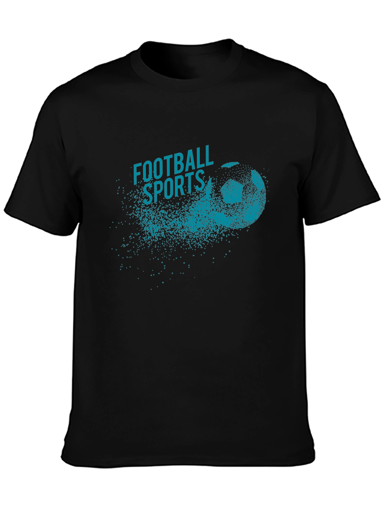 Football Sports Graphic Tee - Black