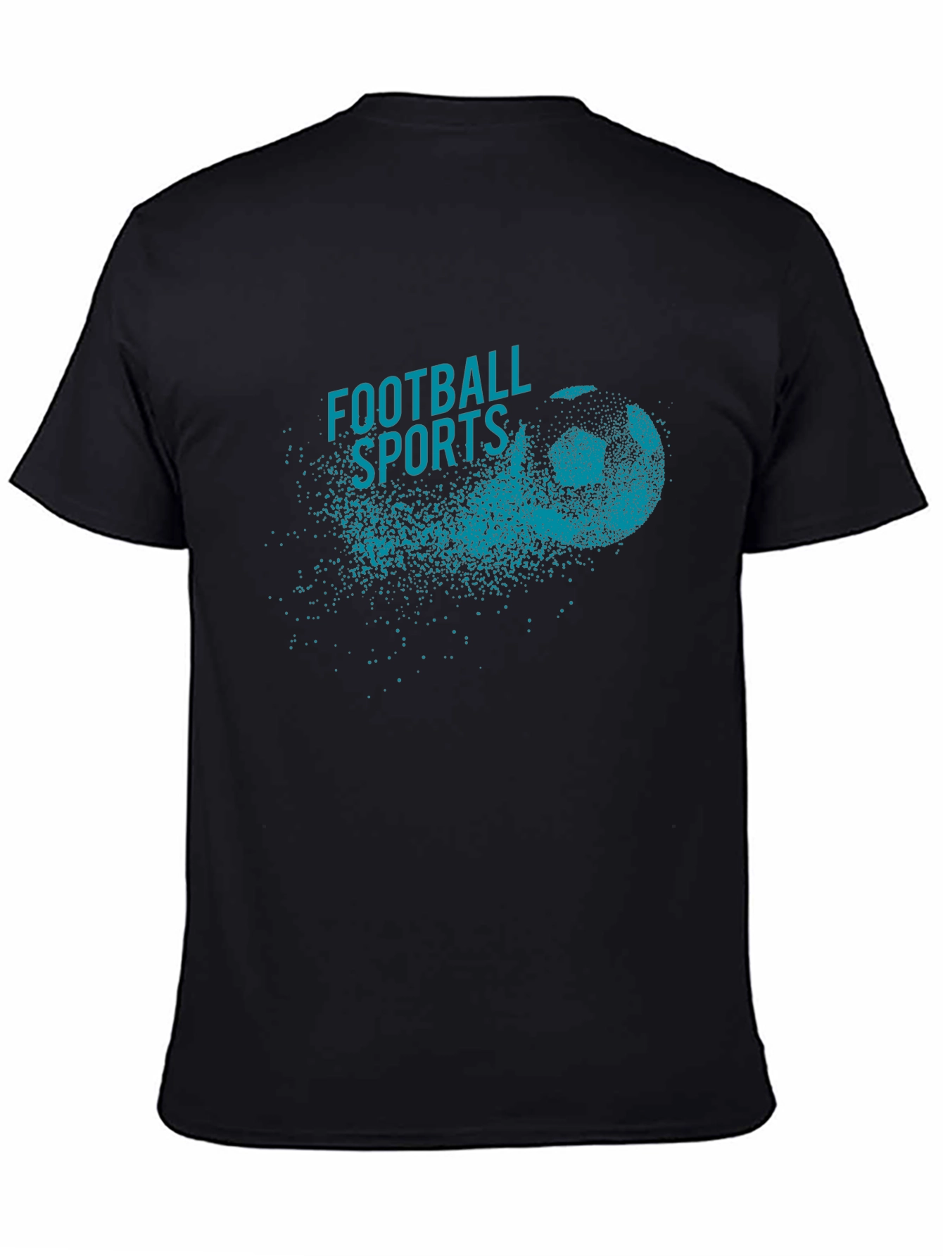 Football Sports Graphic Tee - Black
