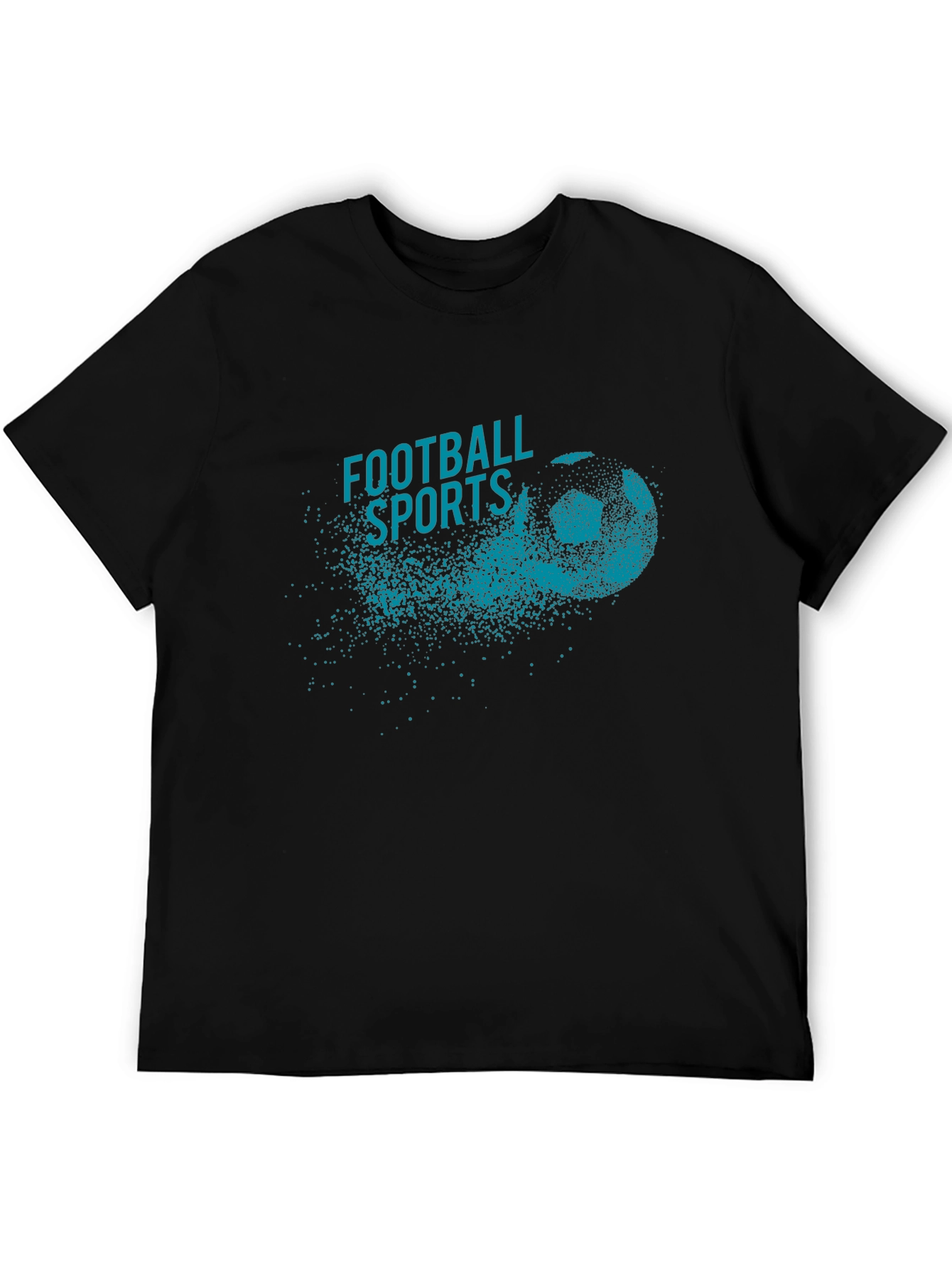 Football Sports Graphic Tee - Black