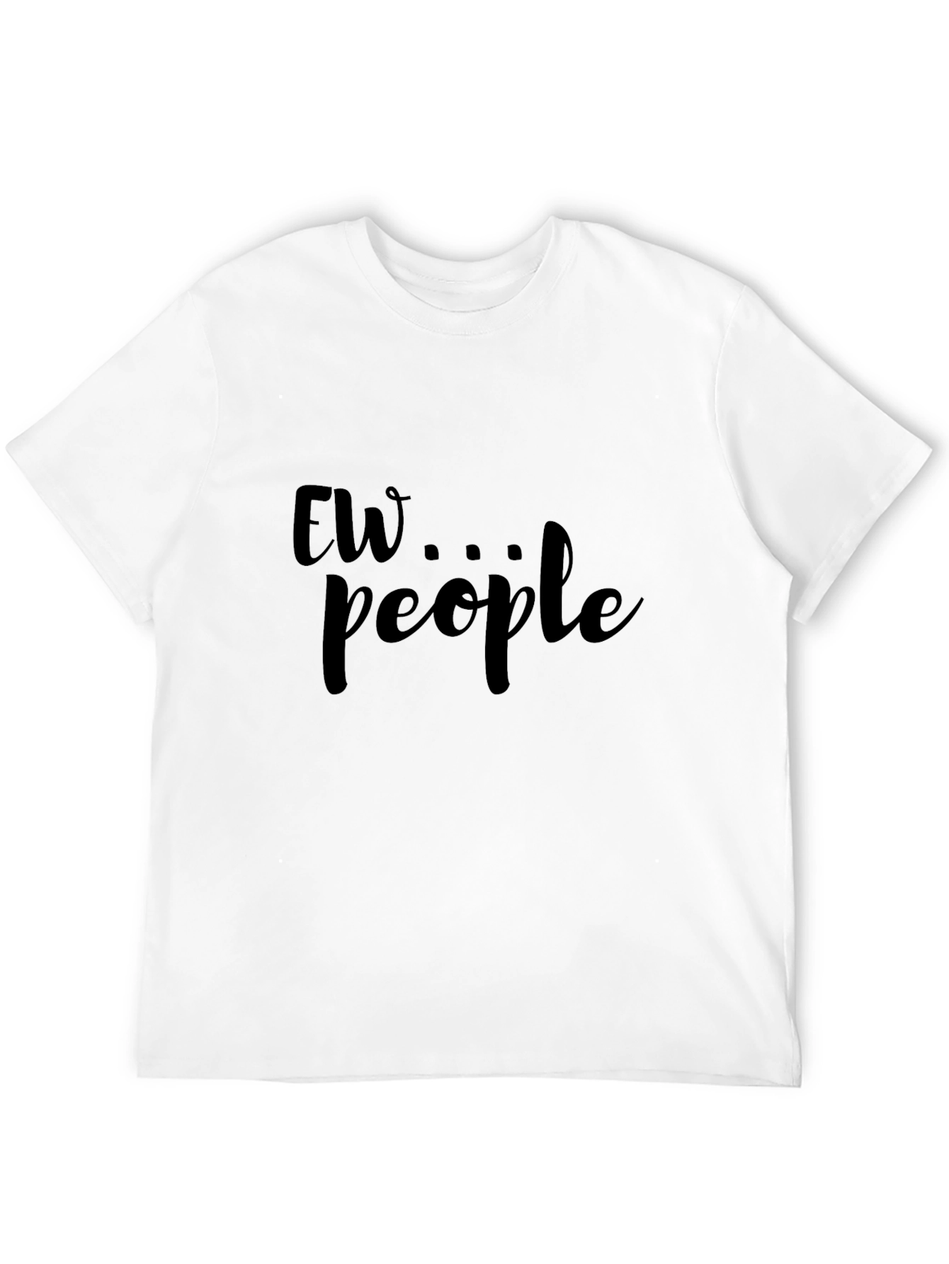 Ew People Graphic Tee - Black Cotton Blend