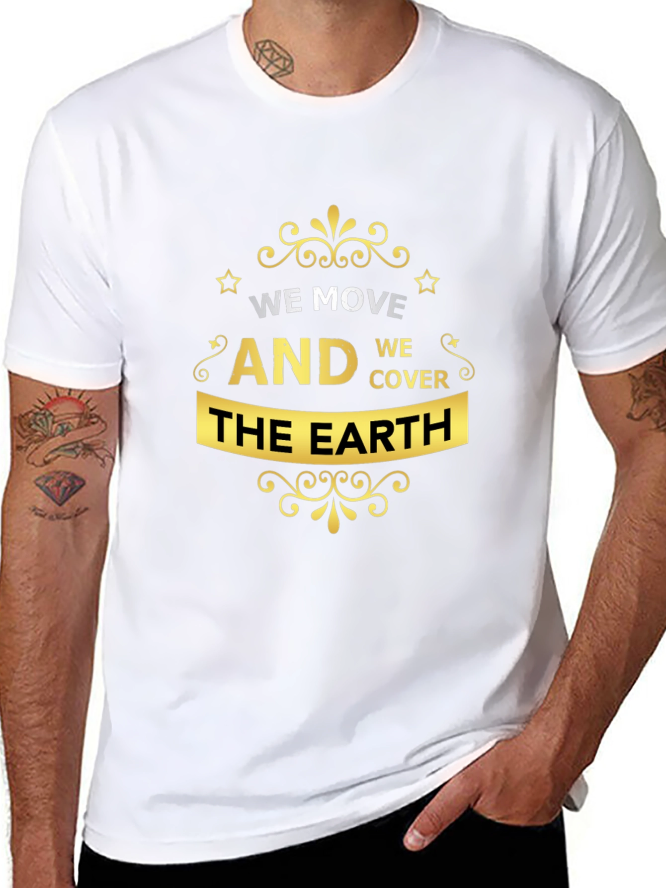 Stylish We Move The Earth Graphic Tee