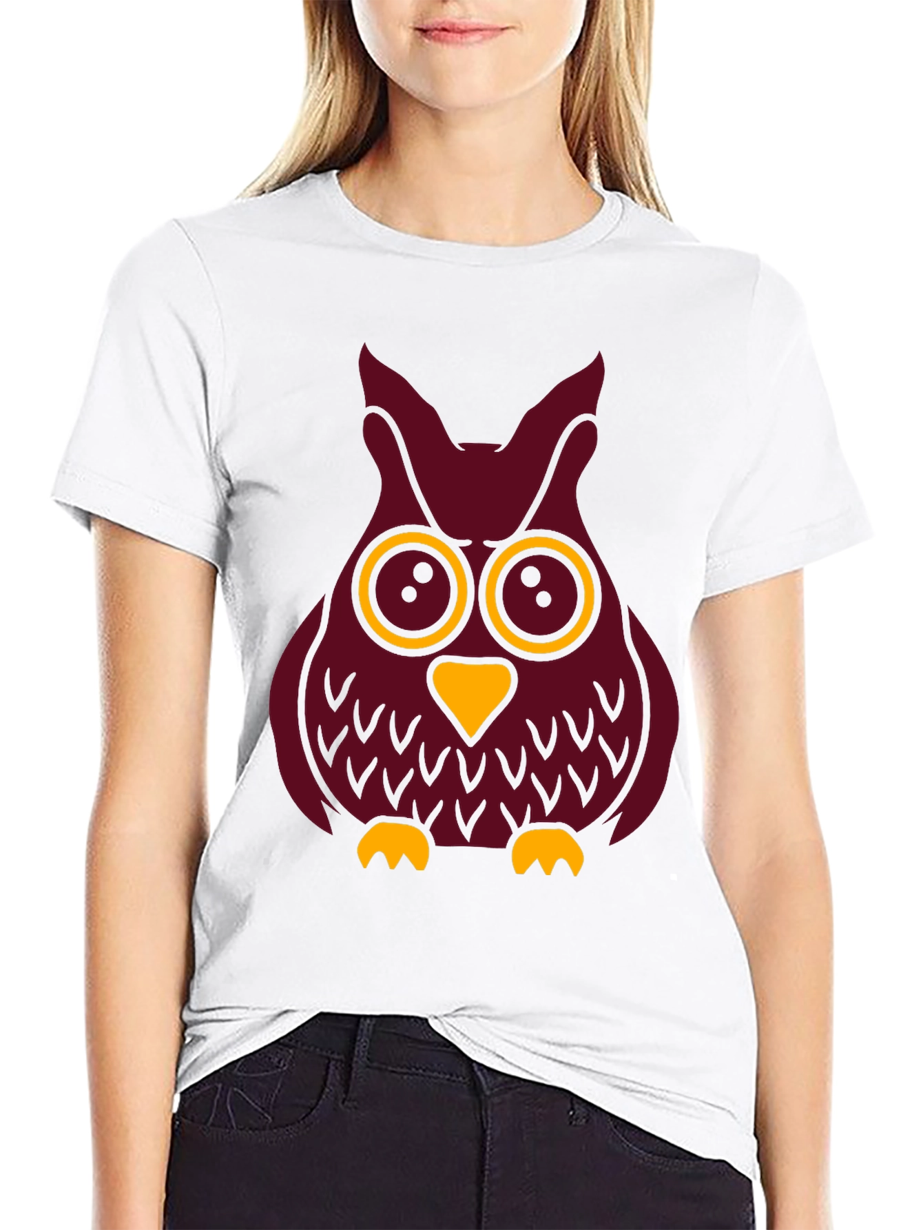 Cool Owl Graphic Tee - Black Cotton T-Shirt
