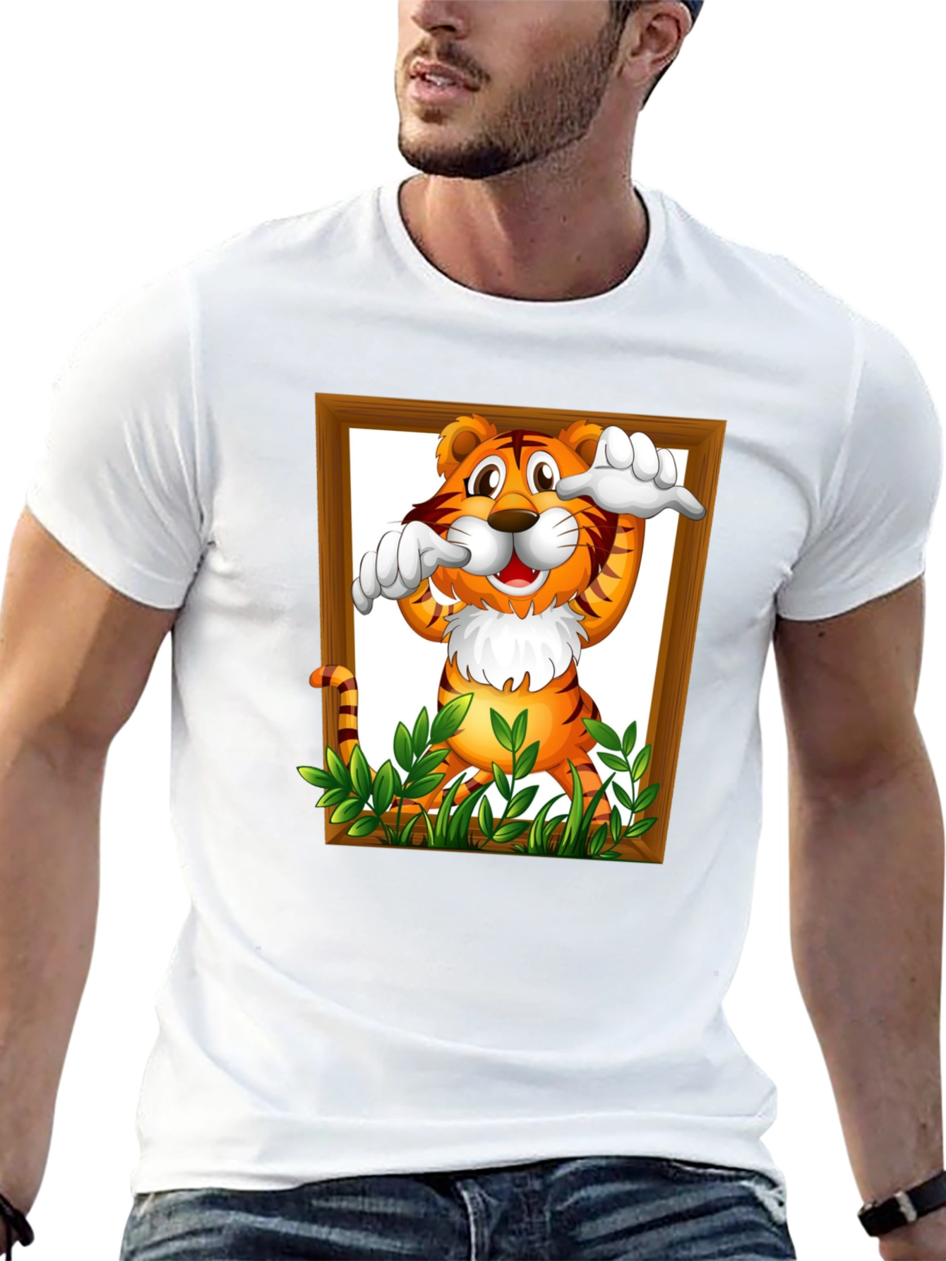 Tiger in Frame Graphic T-Shirt