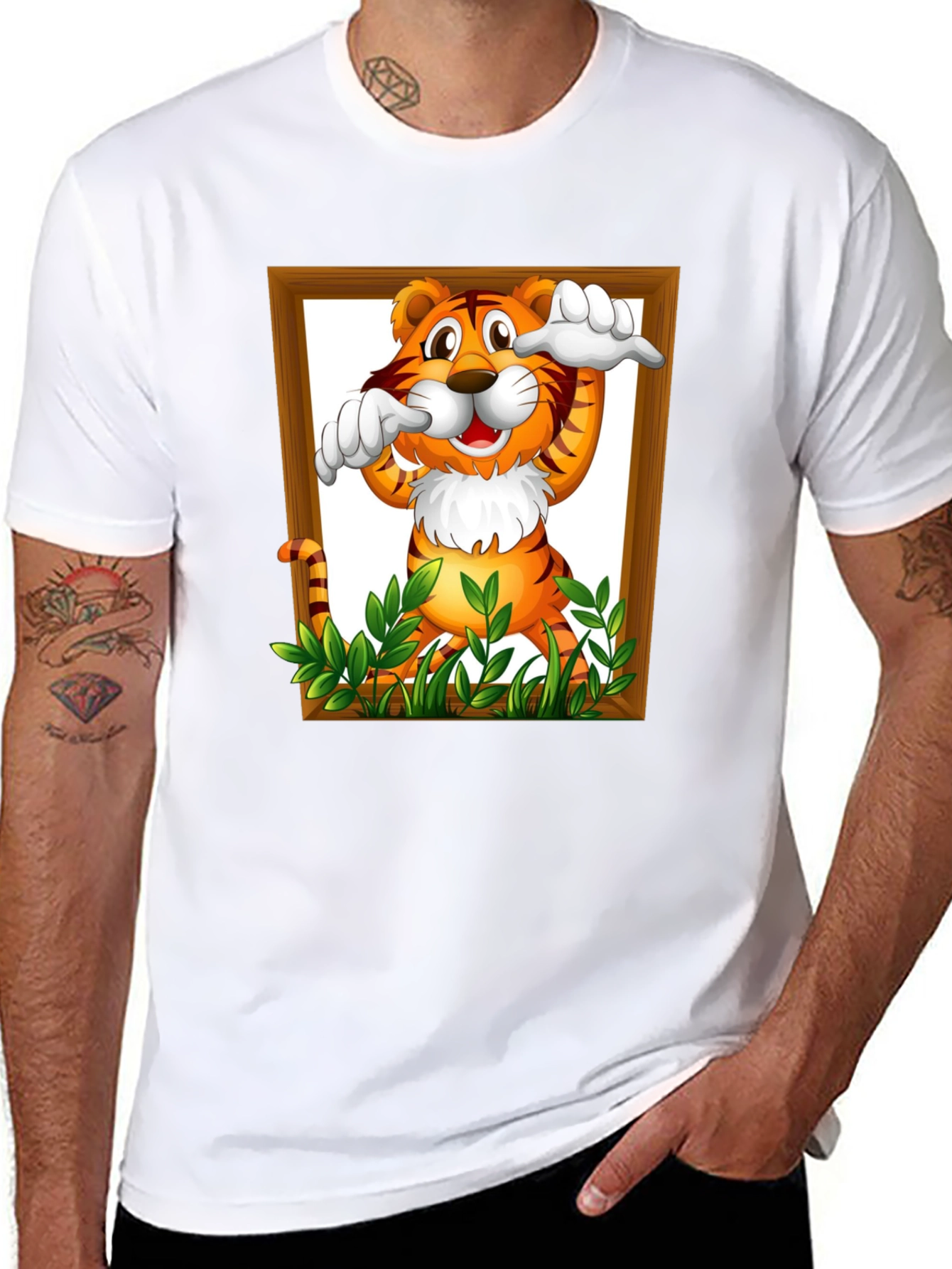 Tiger in Frame Graphic T-Shirt