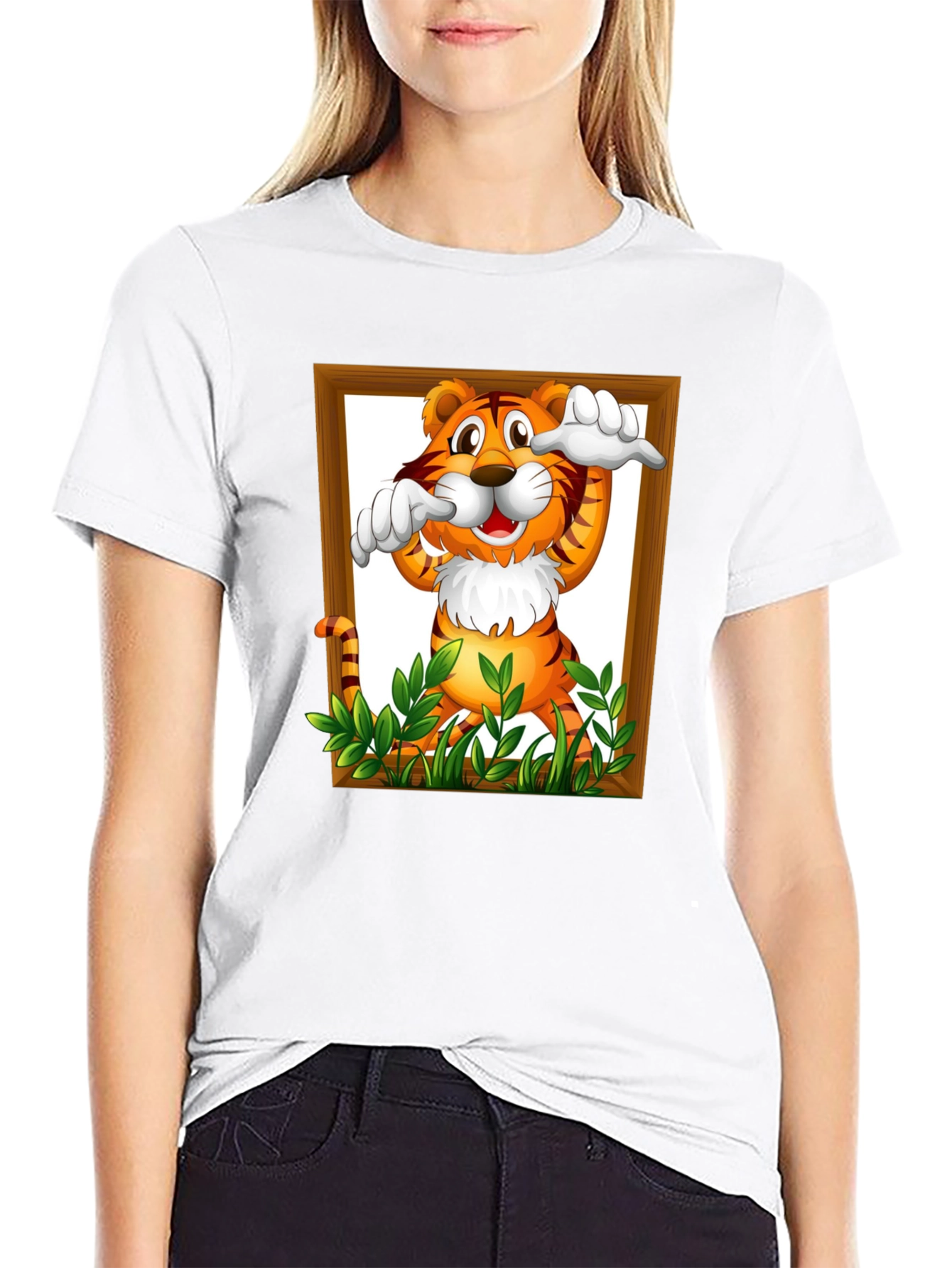 Tiger in Frame Graphic T-Shirt