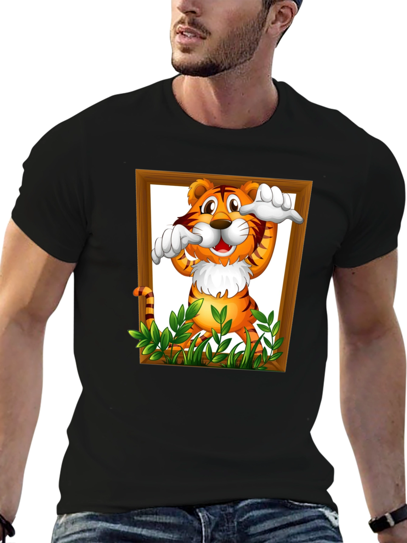 Tiger in Frame Graphic T-Shirt