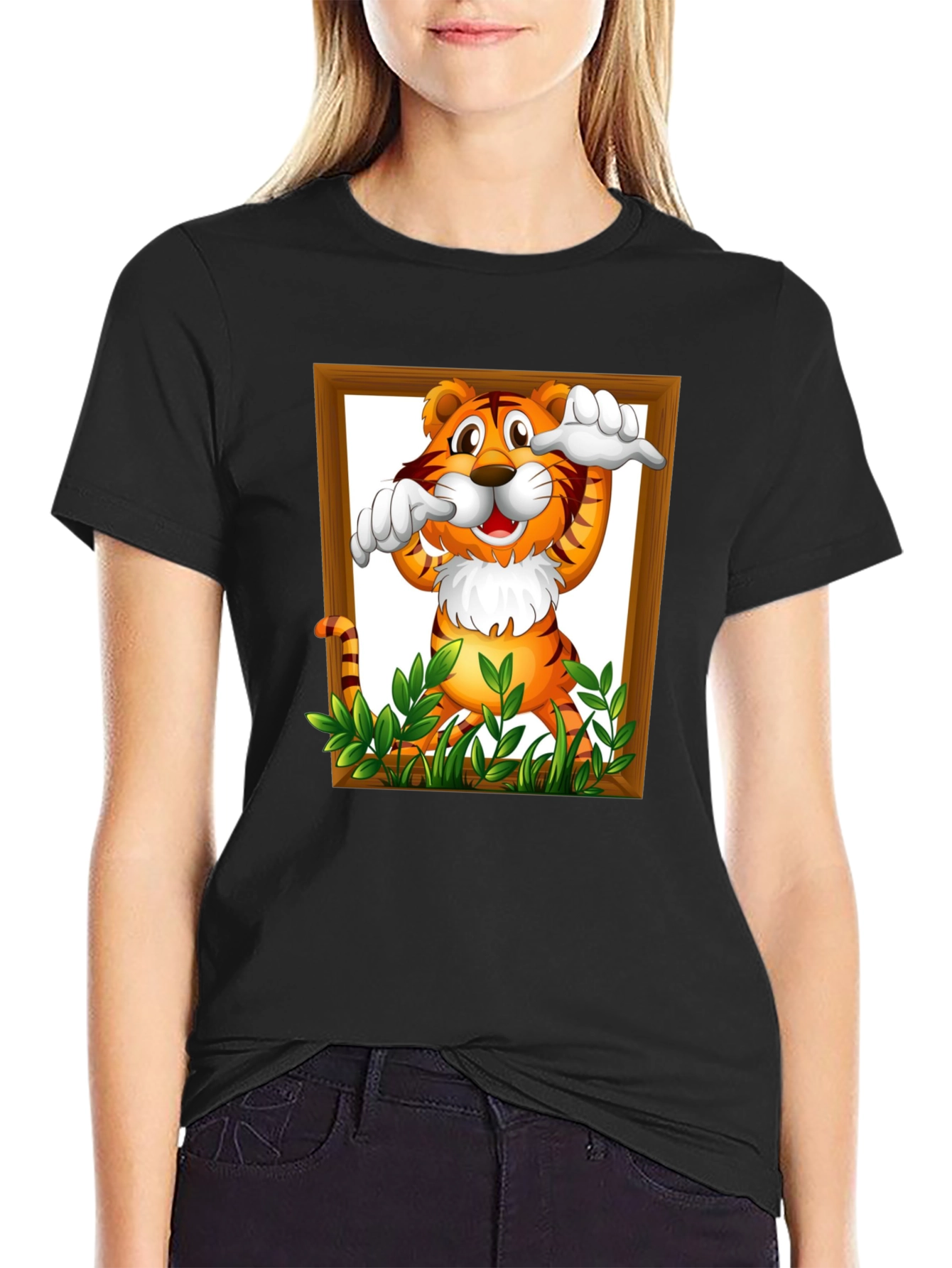 Tiger in Frame Graphic T-Shirt