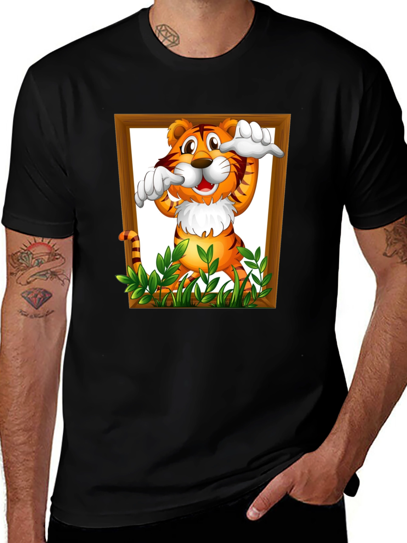 Tiger in Frame Graphic T-Shirt