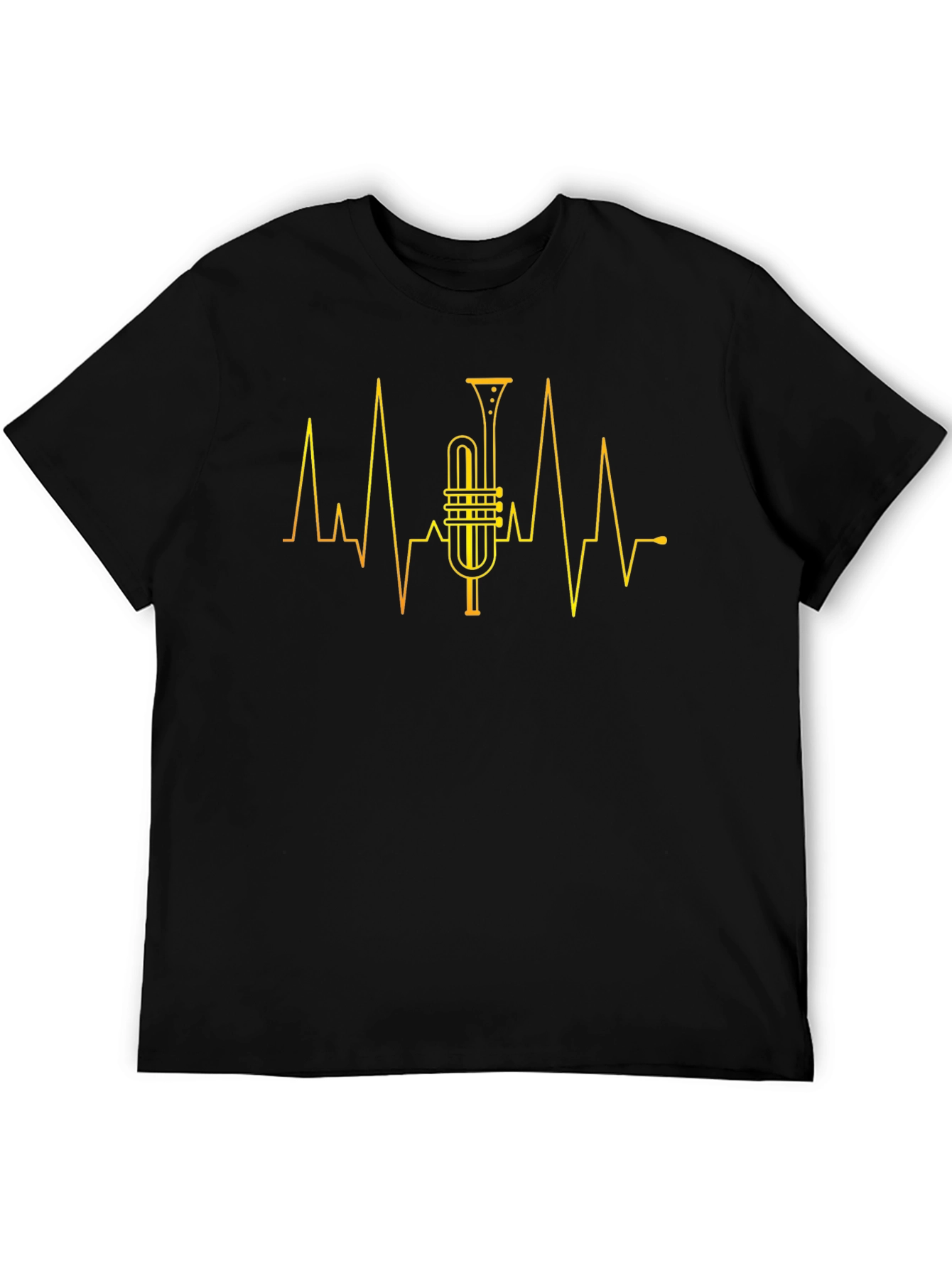 Trumpet Heartbeat Graphic Tee - Music Lovers Shirt