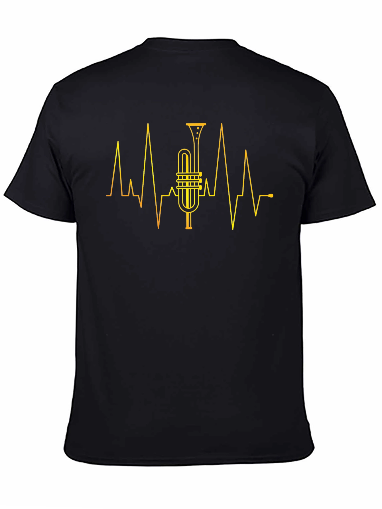 Trumpet Heartbeat Graphic Tee - Music Lovers Shirt