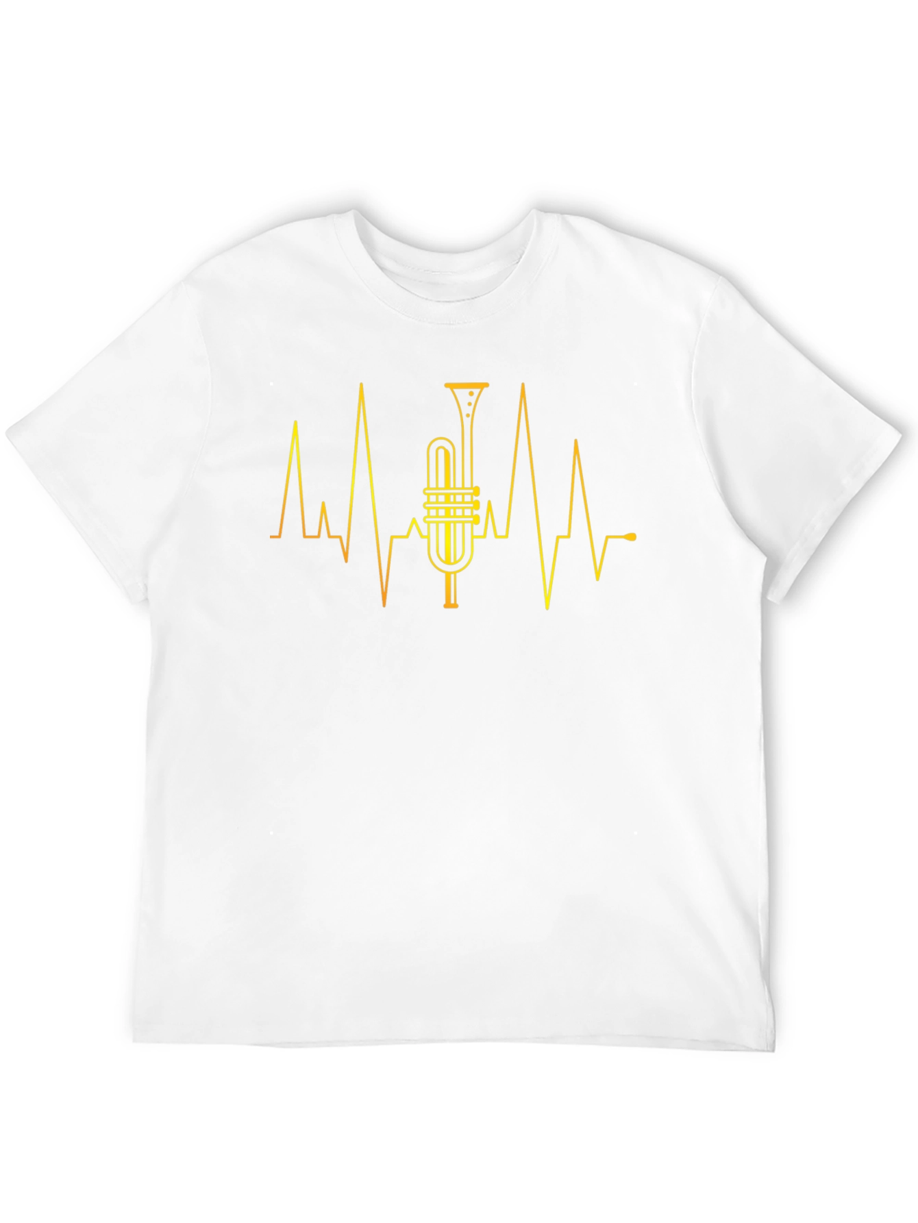 Trumpet Heartbeat Graphic Tee - Music Lovers Shirt