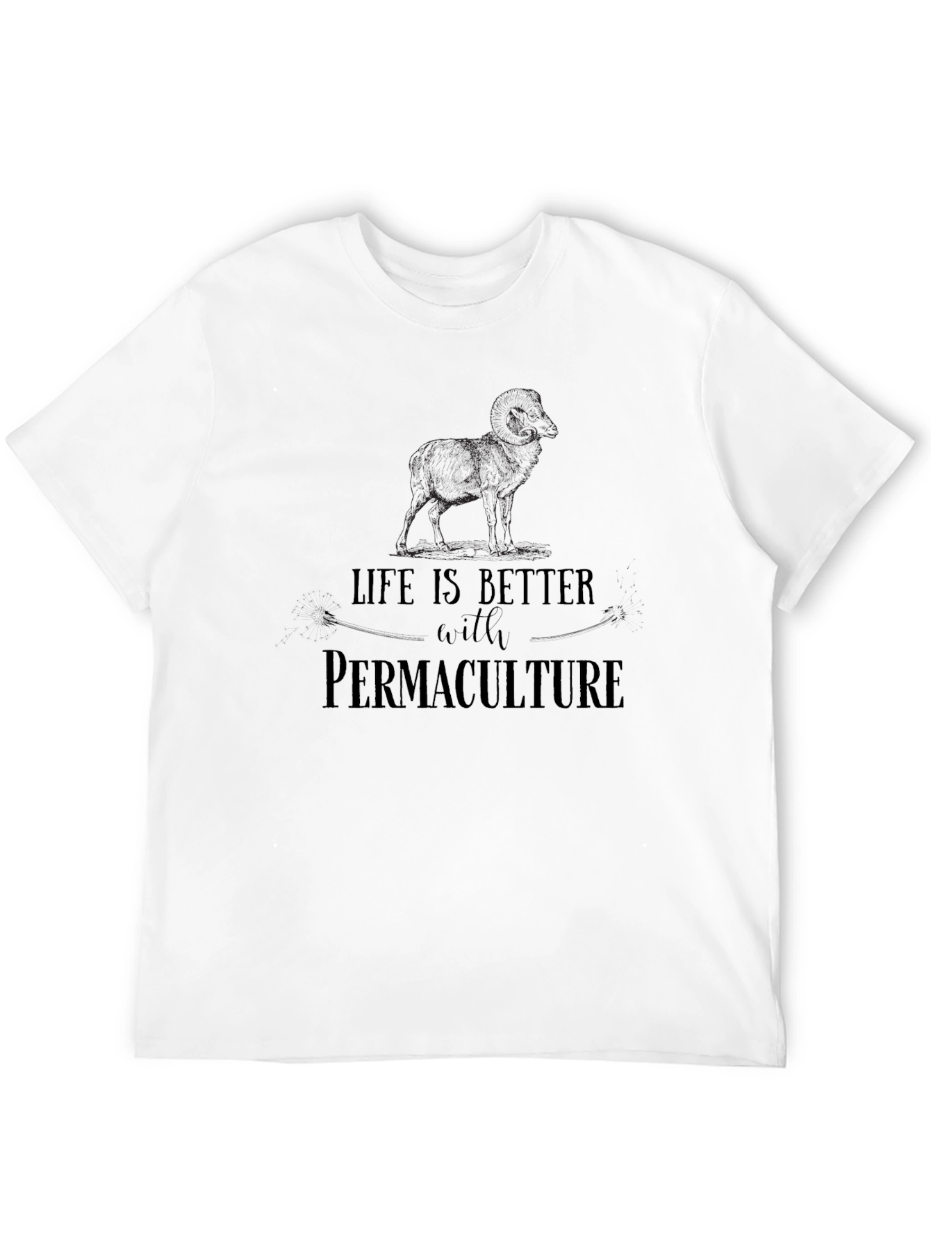 Life Is Better With Permaculture Black Graphic T-Shirt